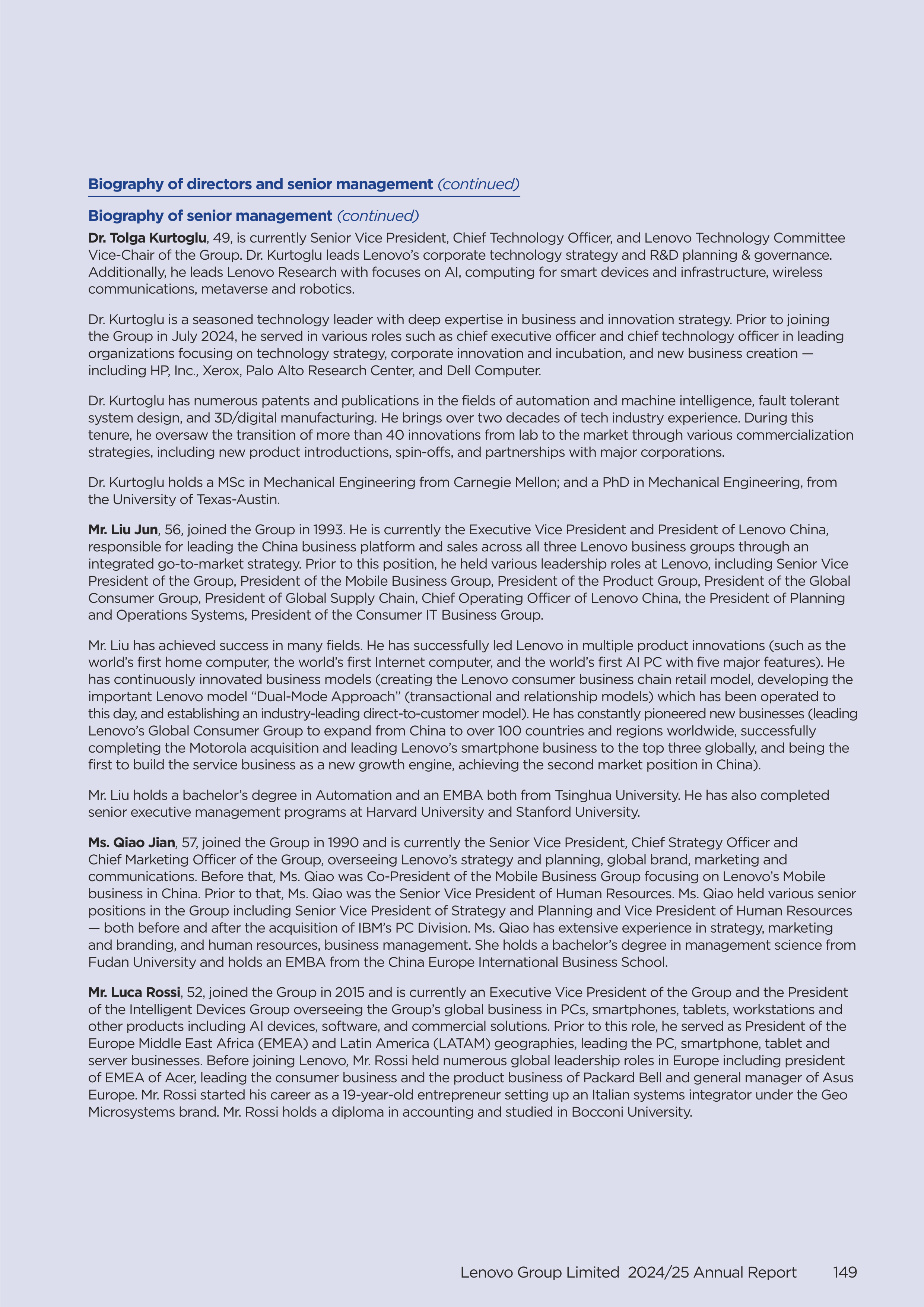 Lenovo Annual Report — page 151