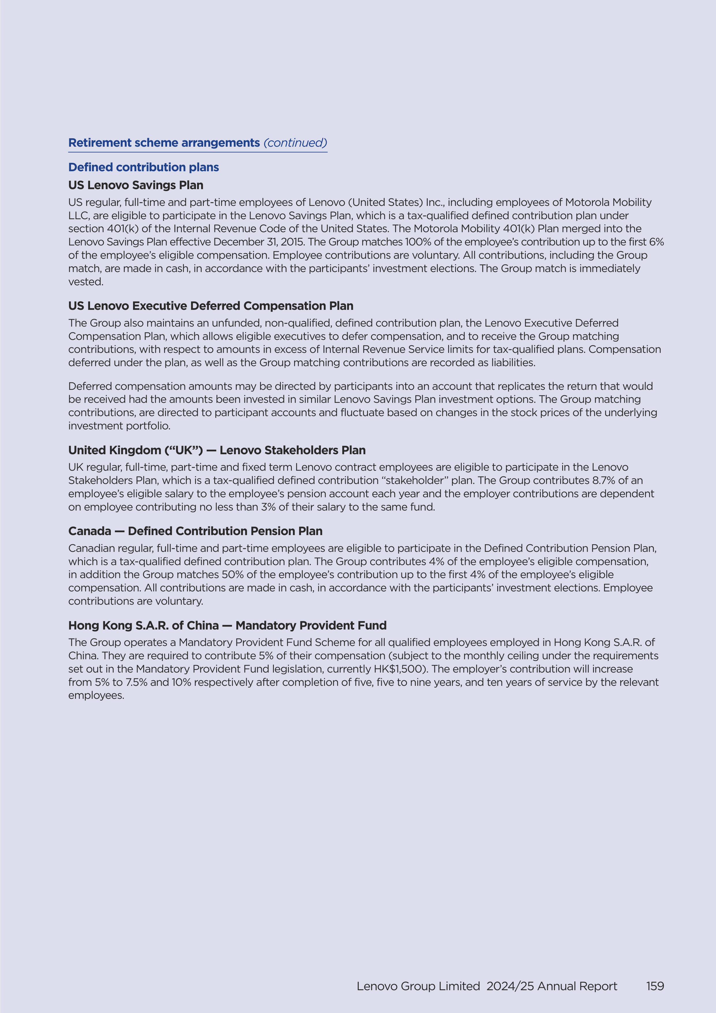 Lenovo Annual Report — page 161