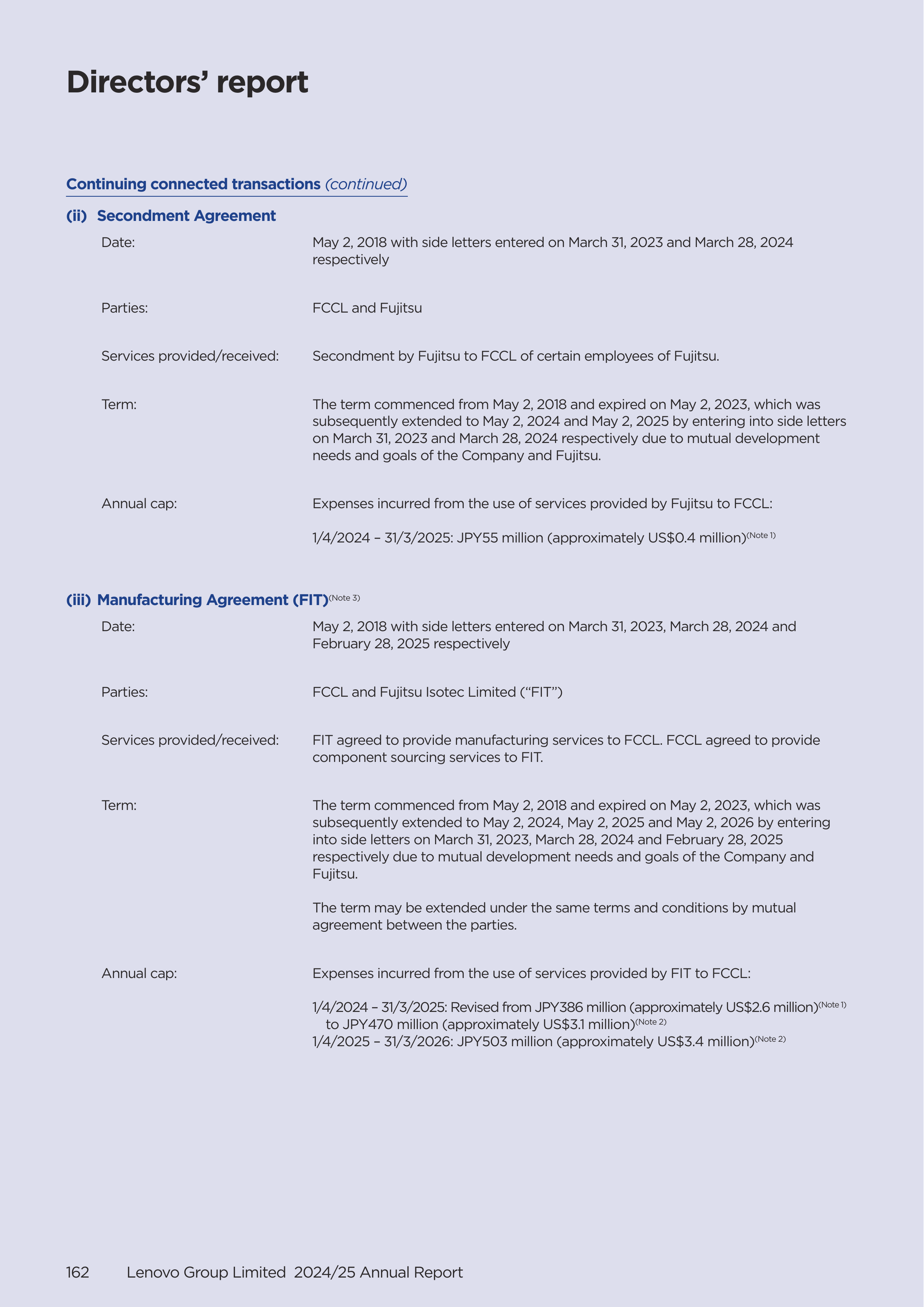 Lenovo Annual Report — page 164