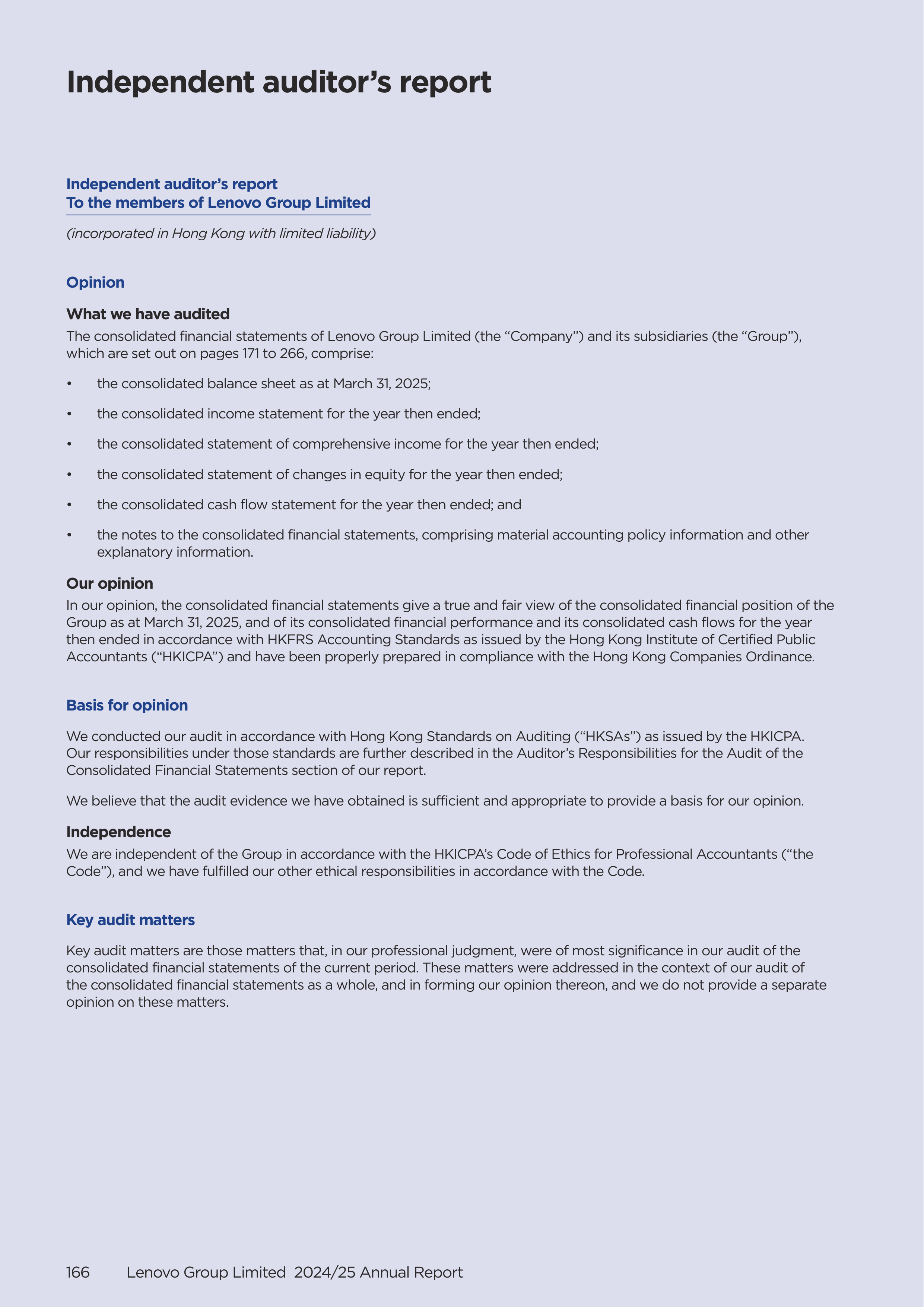 Lenovo Annual Report — page 168