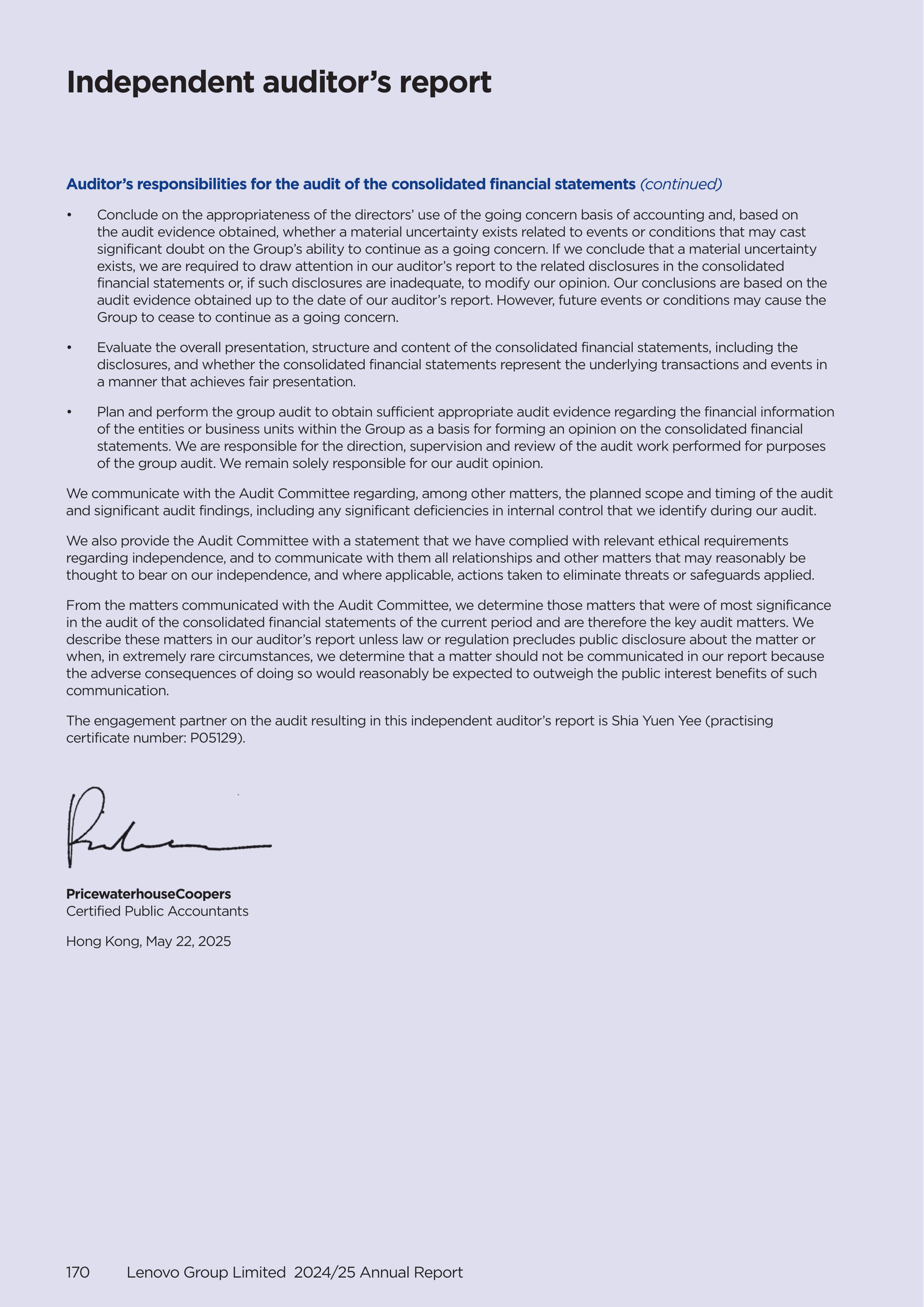 Lenovo Annual Report — page 172