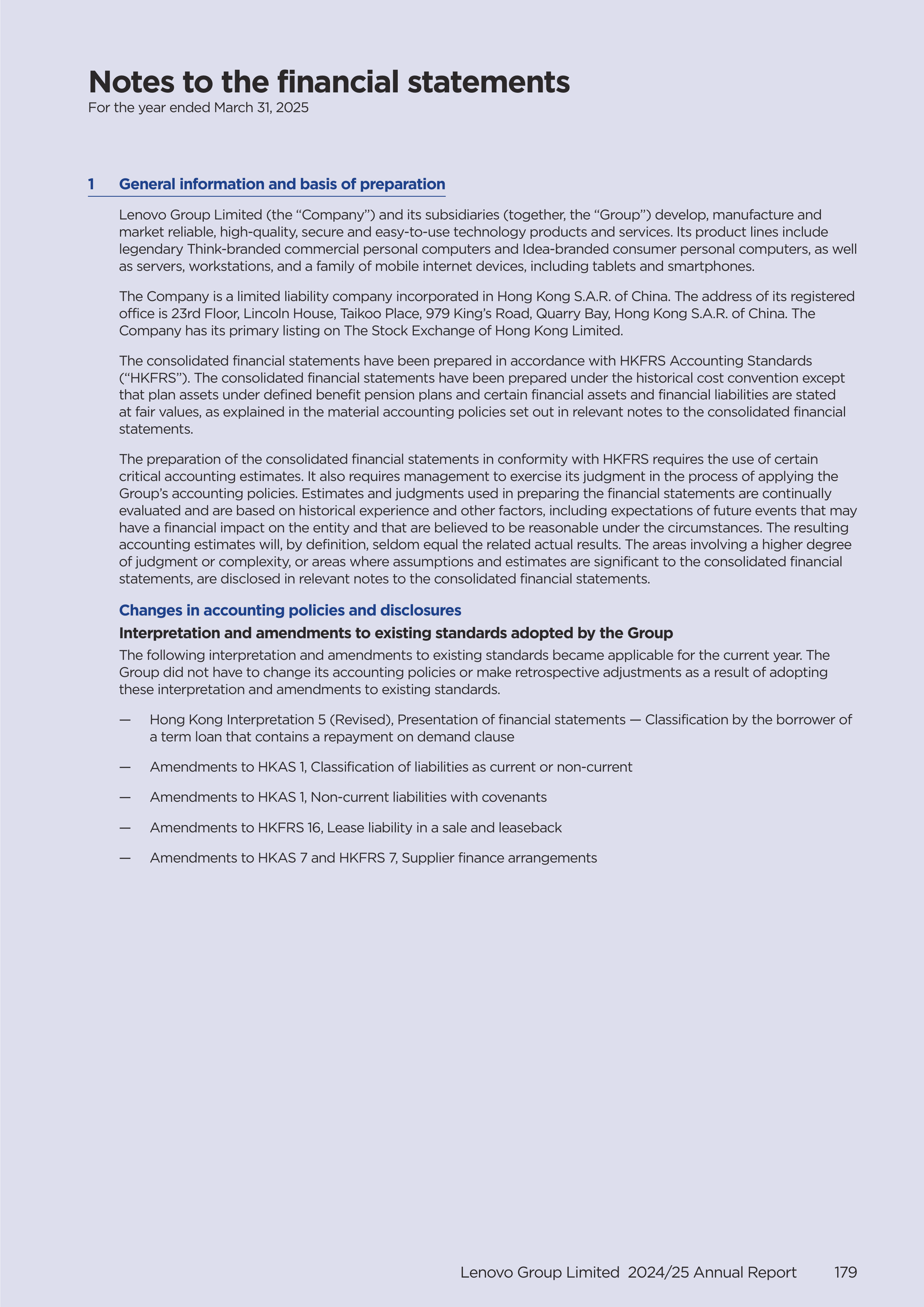 Lenovo Annual Report — page 181