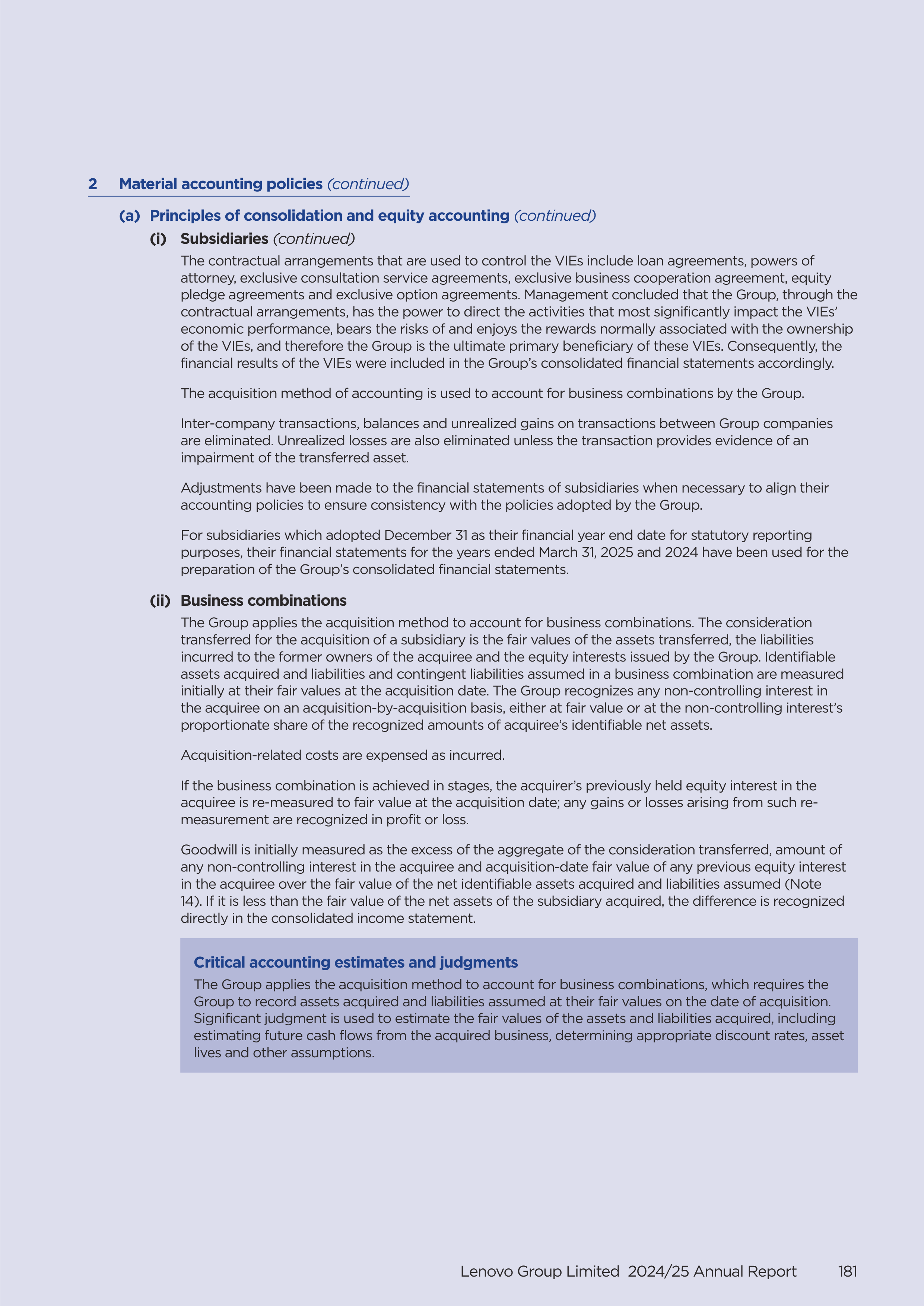 Lenovo Annual Report — page 183
