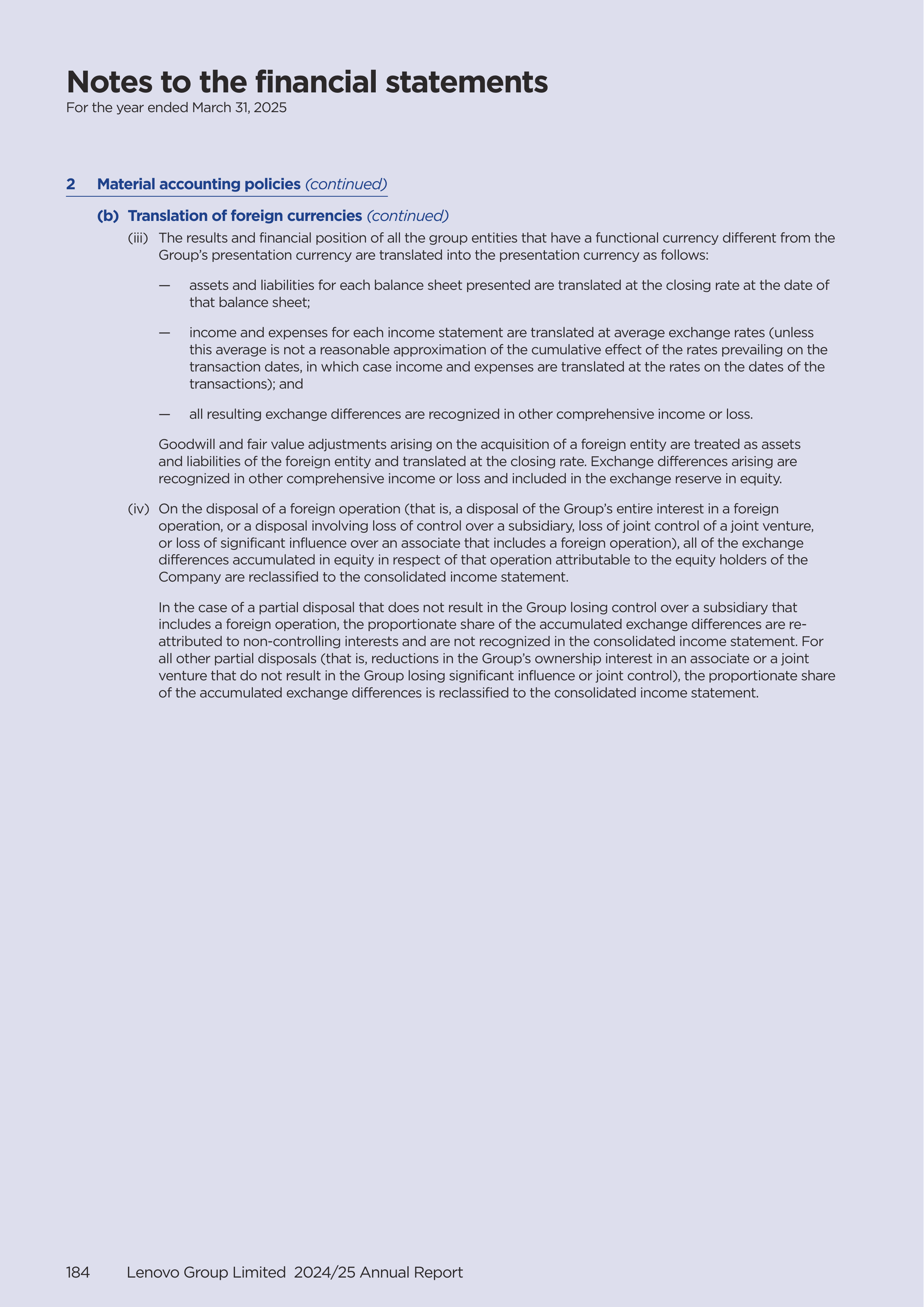Lenovo Annual Report — page 186