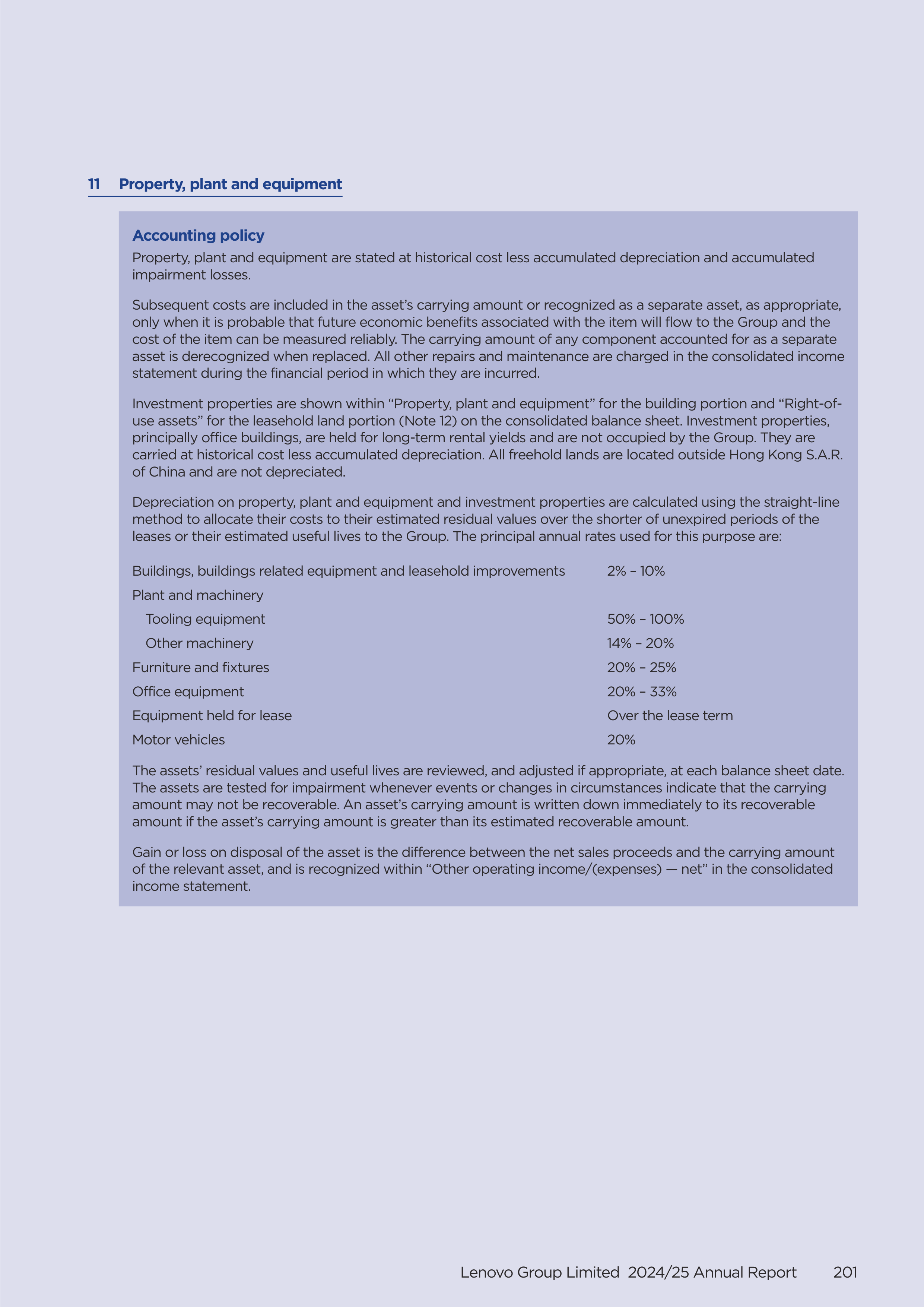 Lenovo Annual Report — page 203