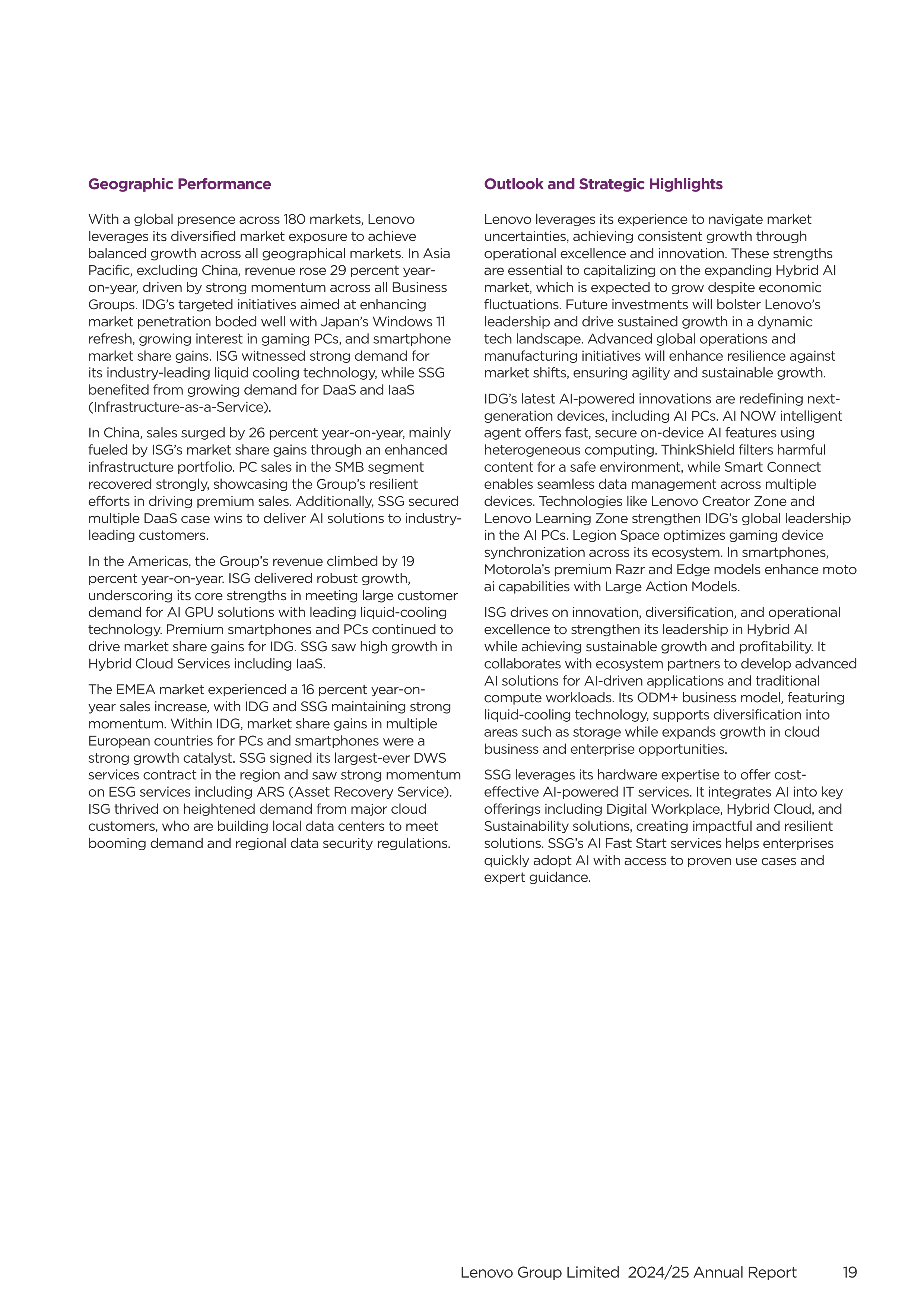Lenovo Annual Report — page 21
