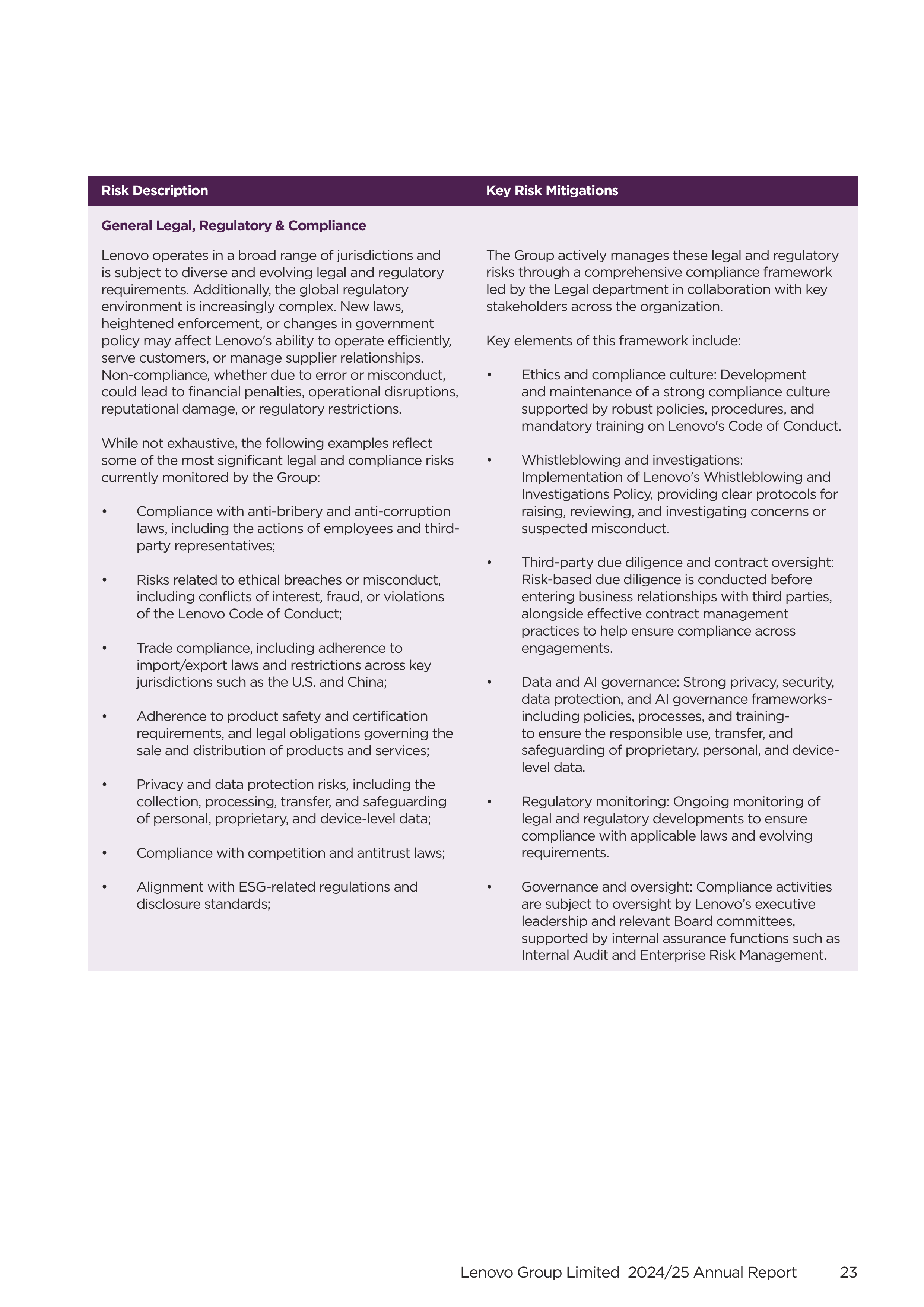 Lenovo Annual Report — page 25