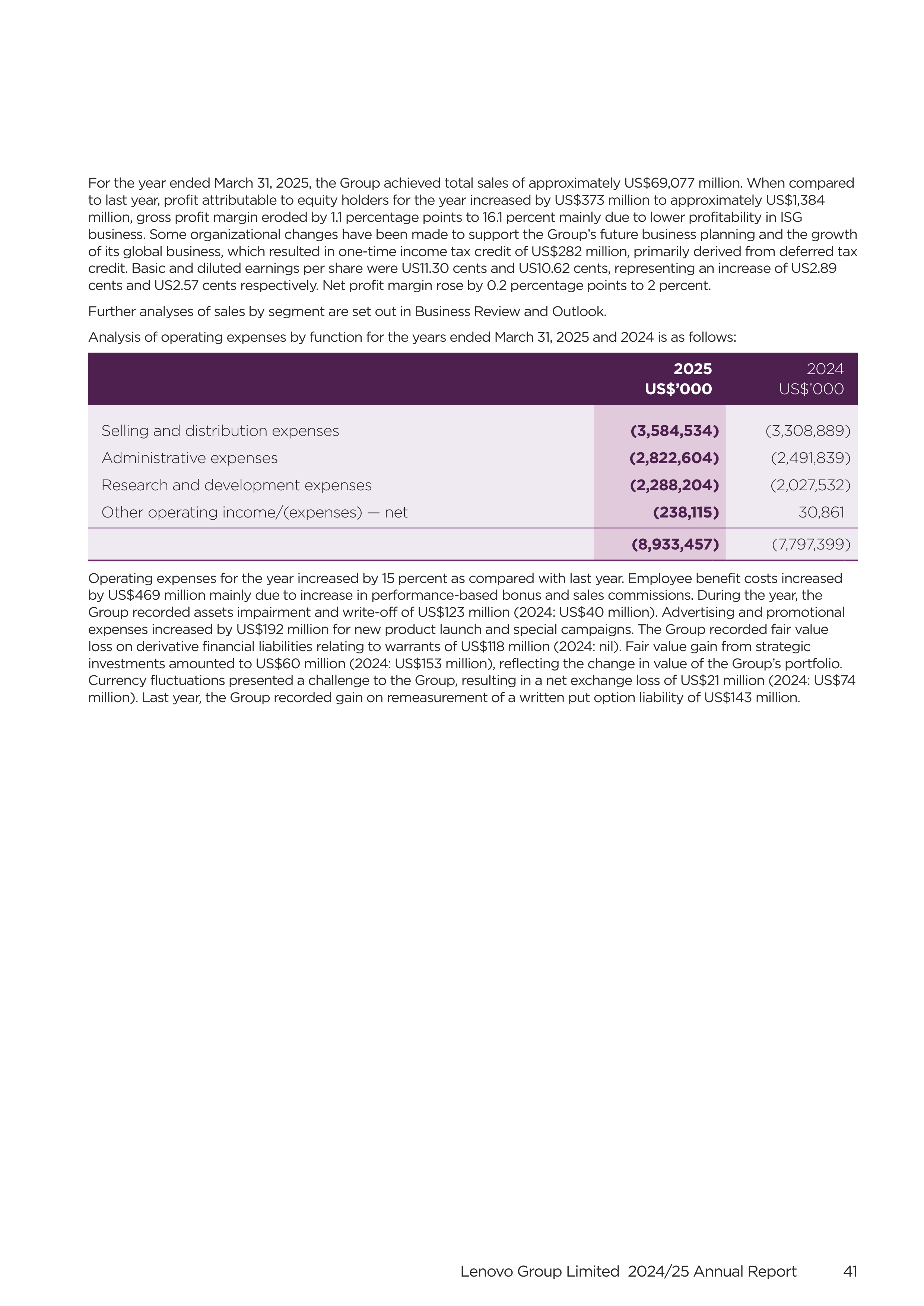 Lenovo Annual Report — page 43