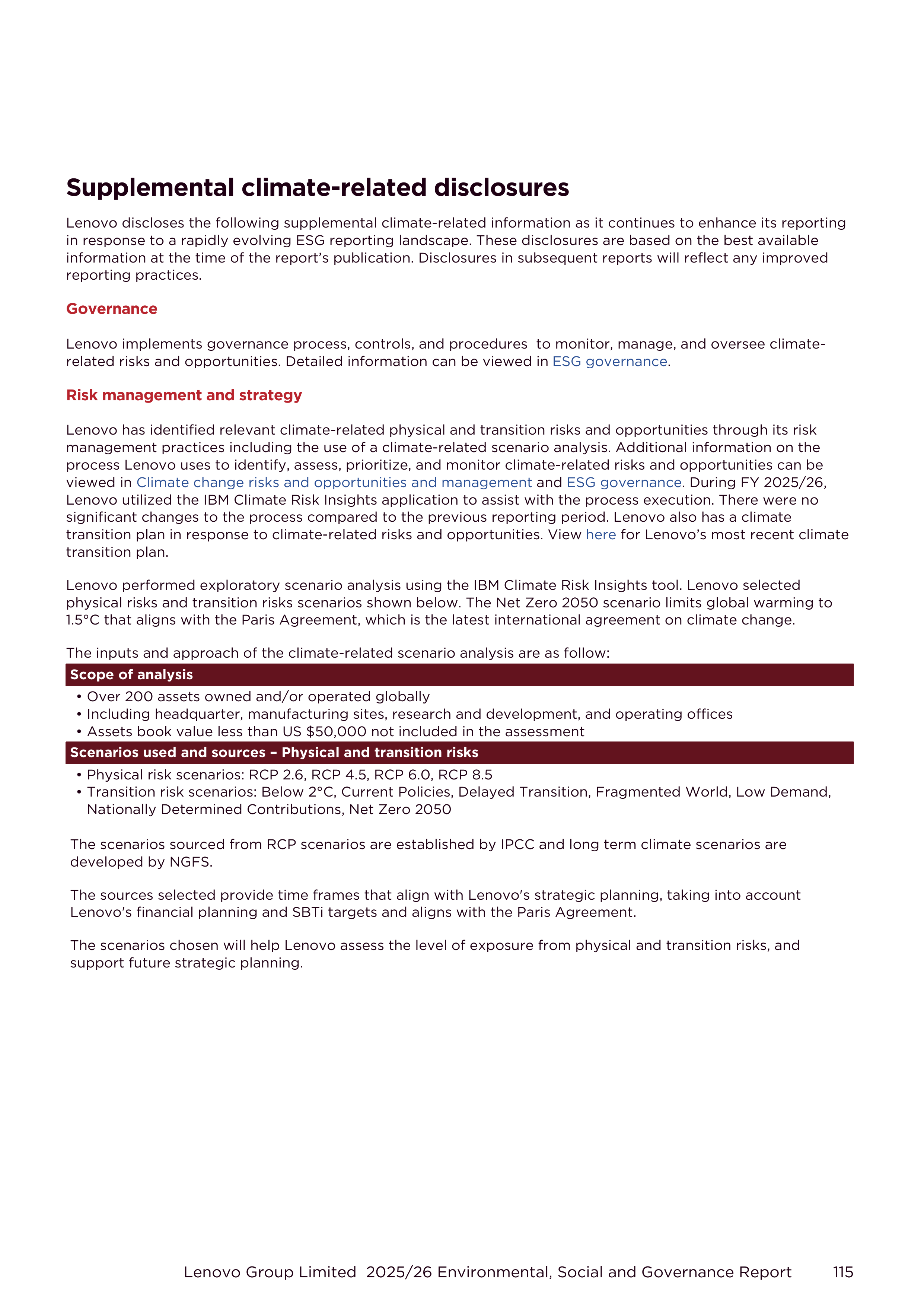 Lenovo Environmental Social Governance Report — page 115