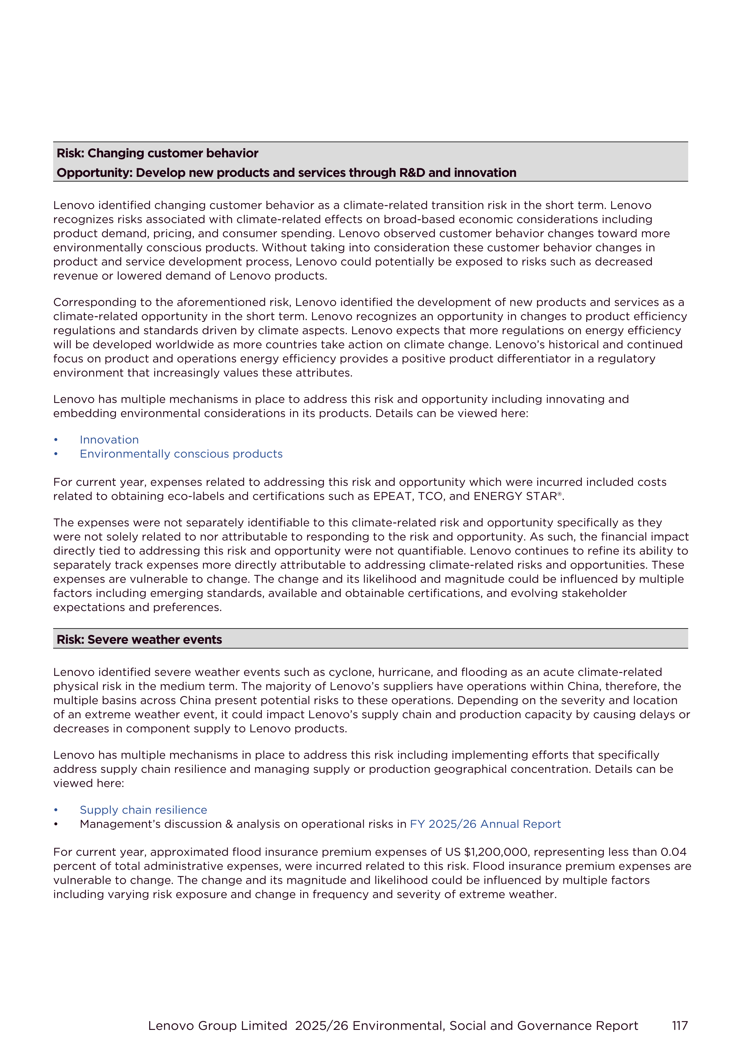 Lenovo Environmental Social Governance Report — page 117