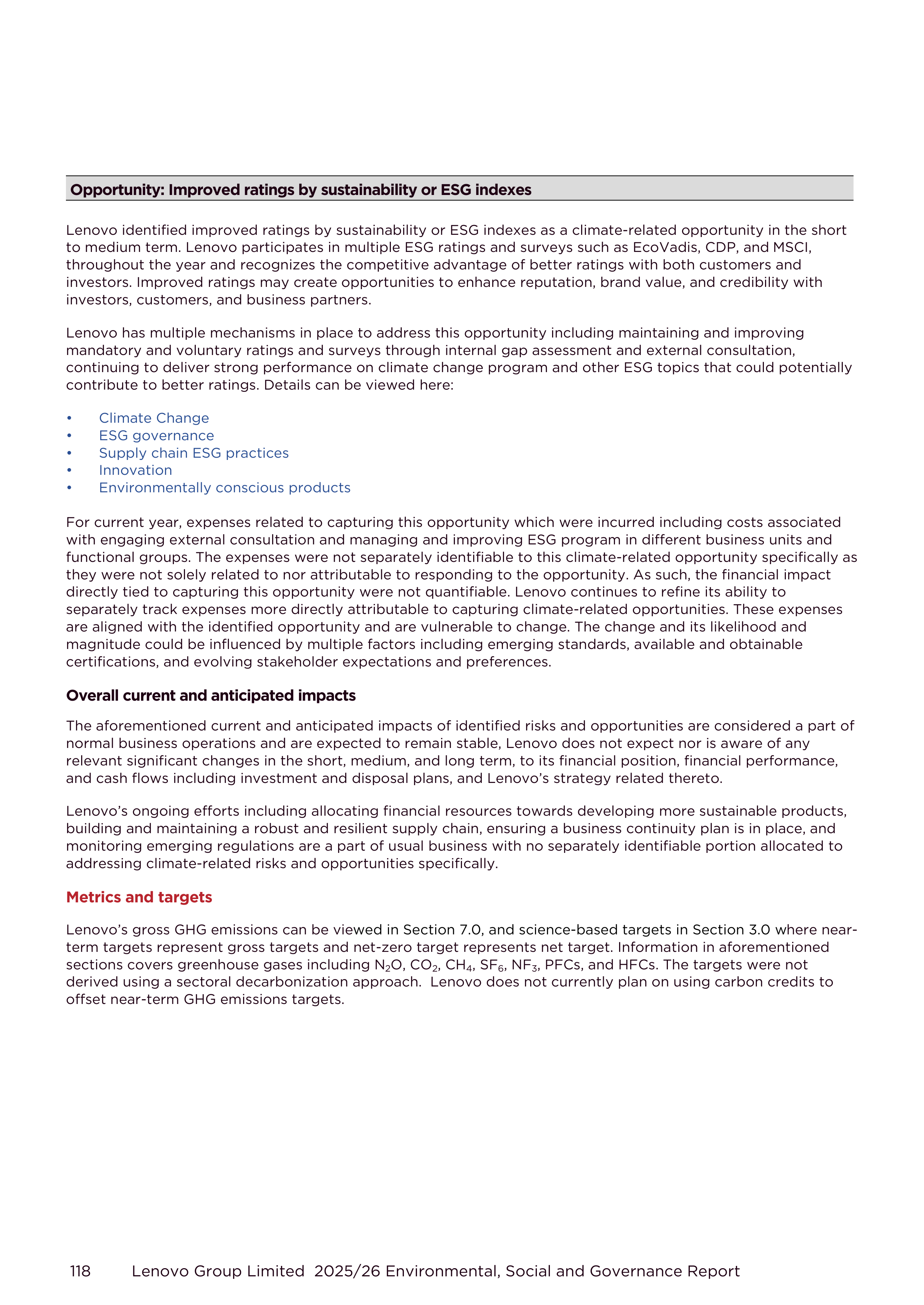 Lenovo Environmental Social Governance Report — page 118