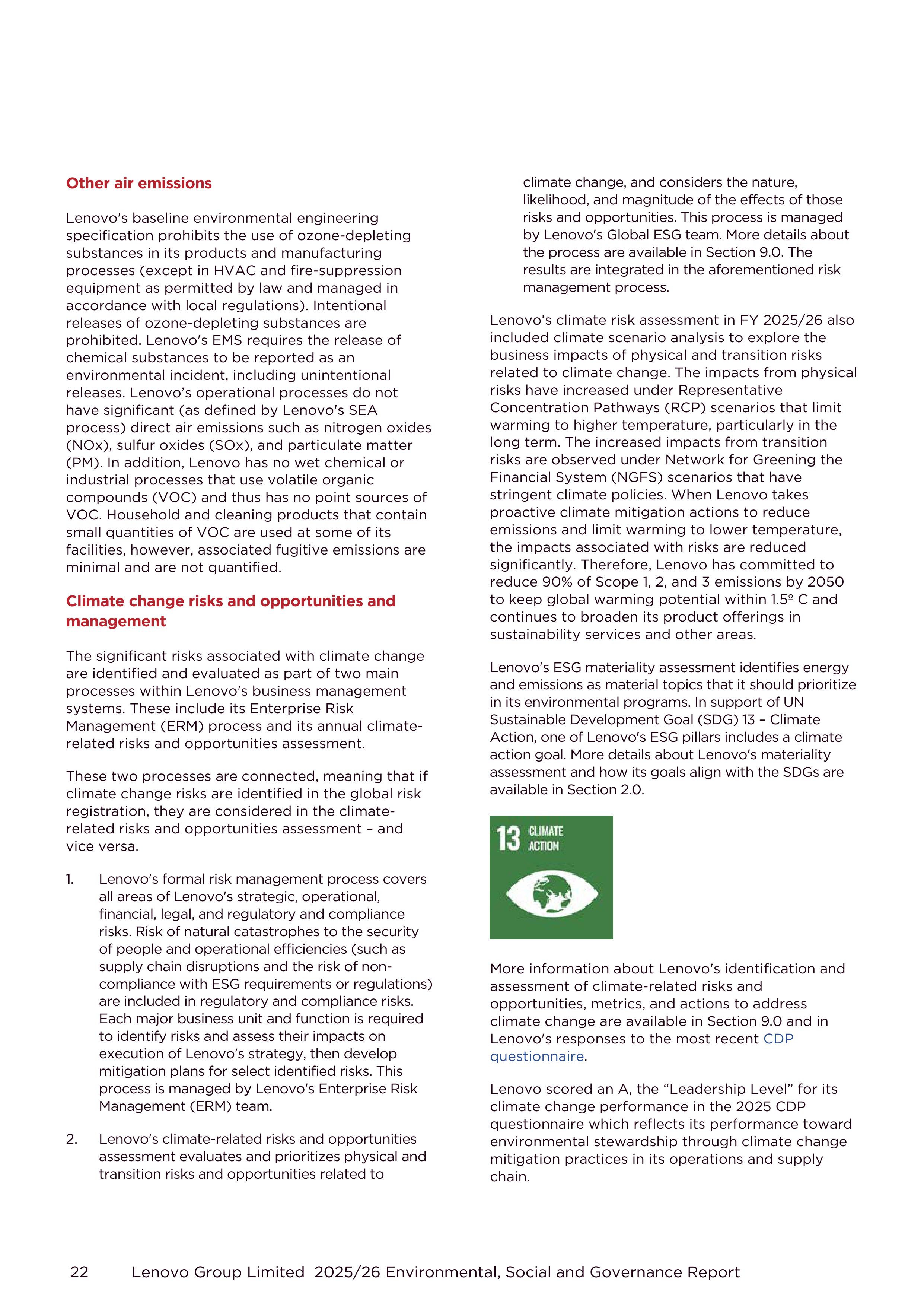 Lenovo Environmental Social Governance Report — page 22