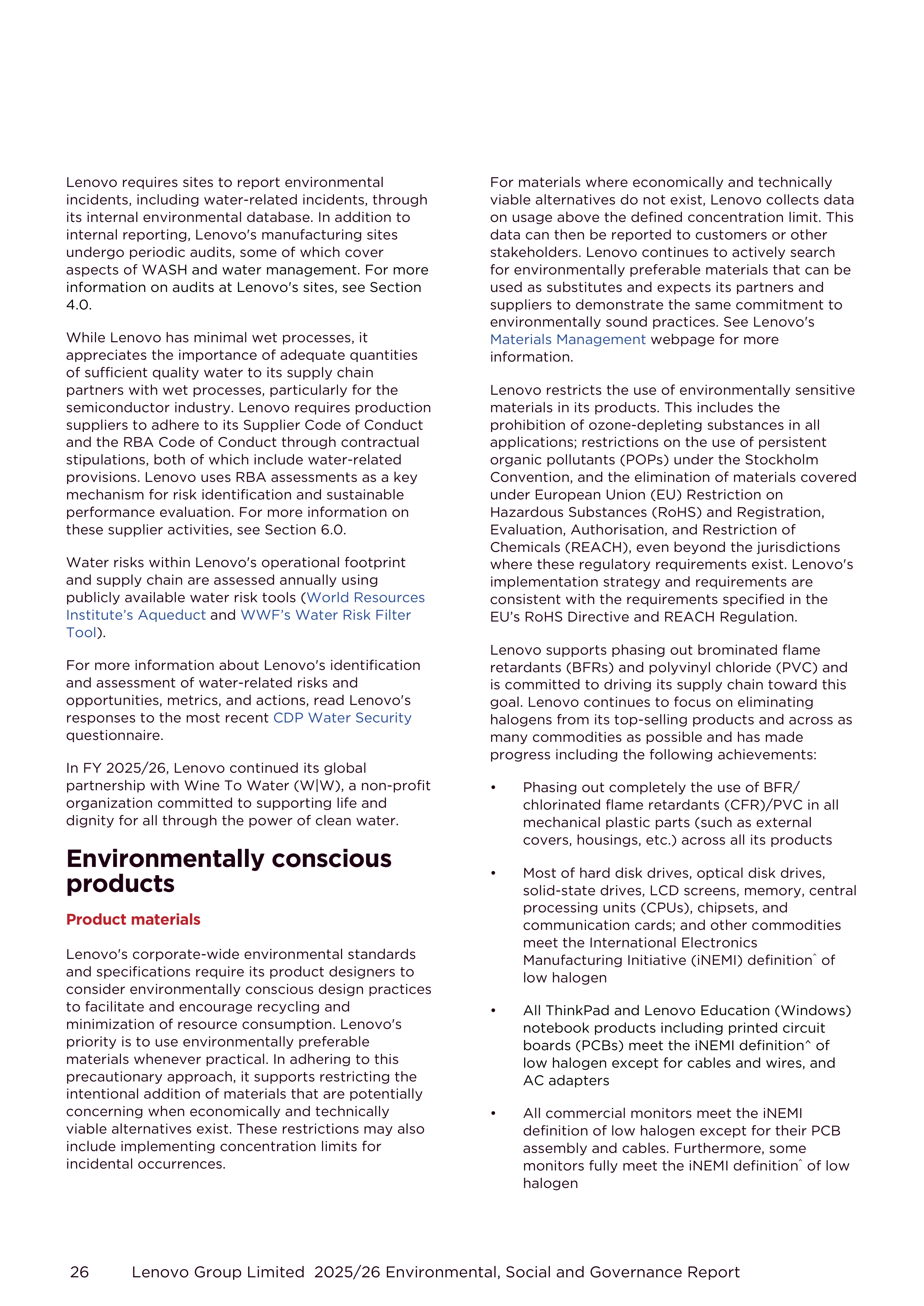 Lenovo Environmental Social Governance Report — page 26