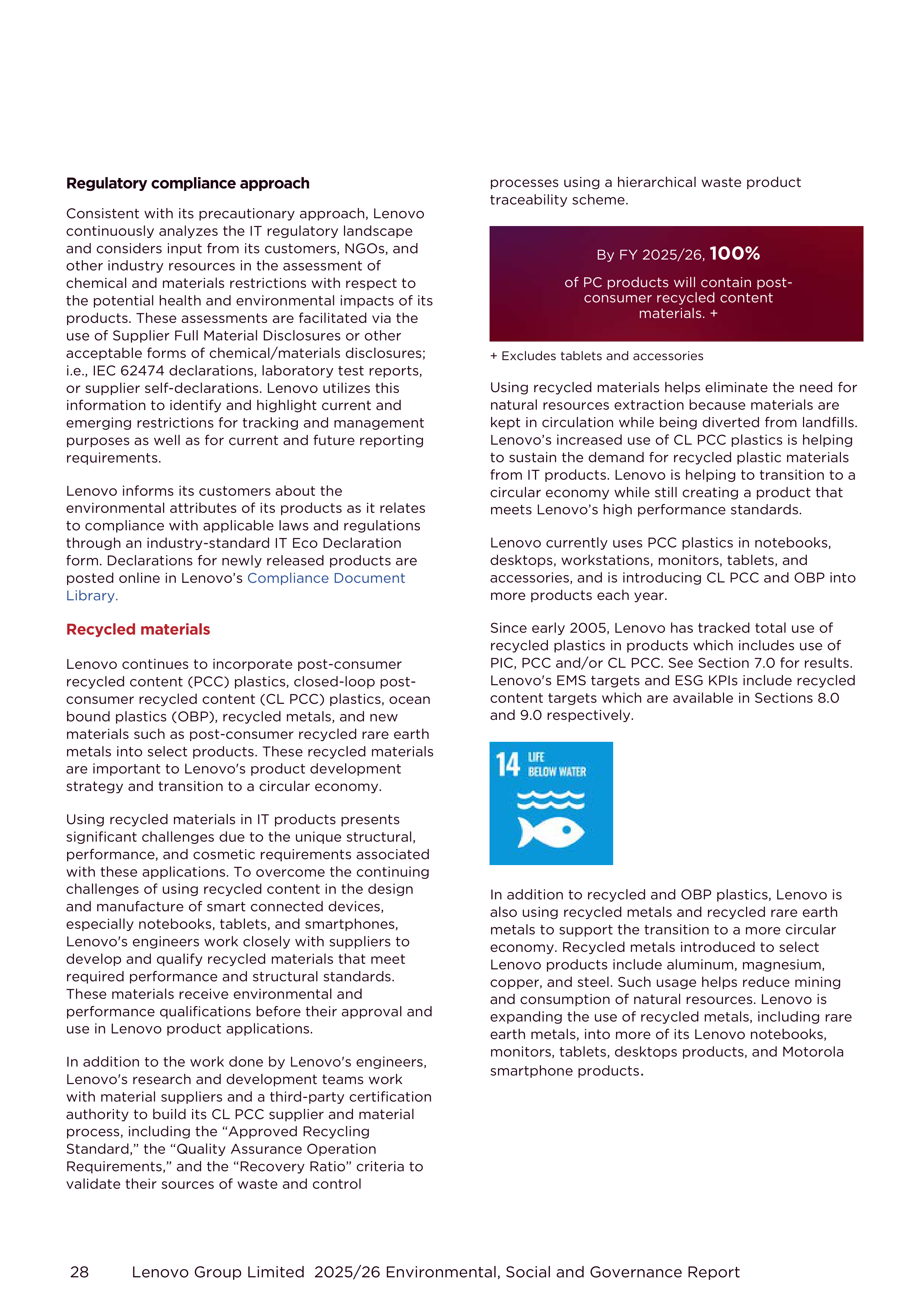 Lenovo Environmental Social Governance Report — page 28