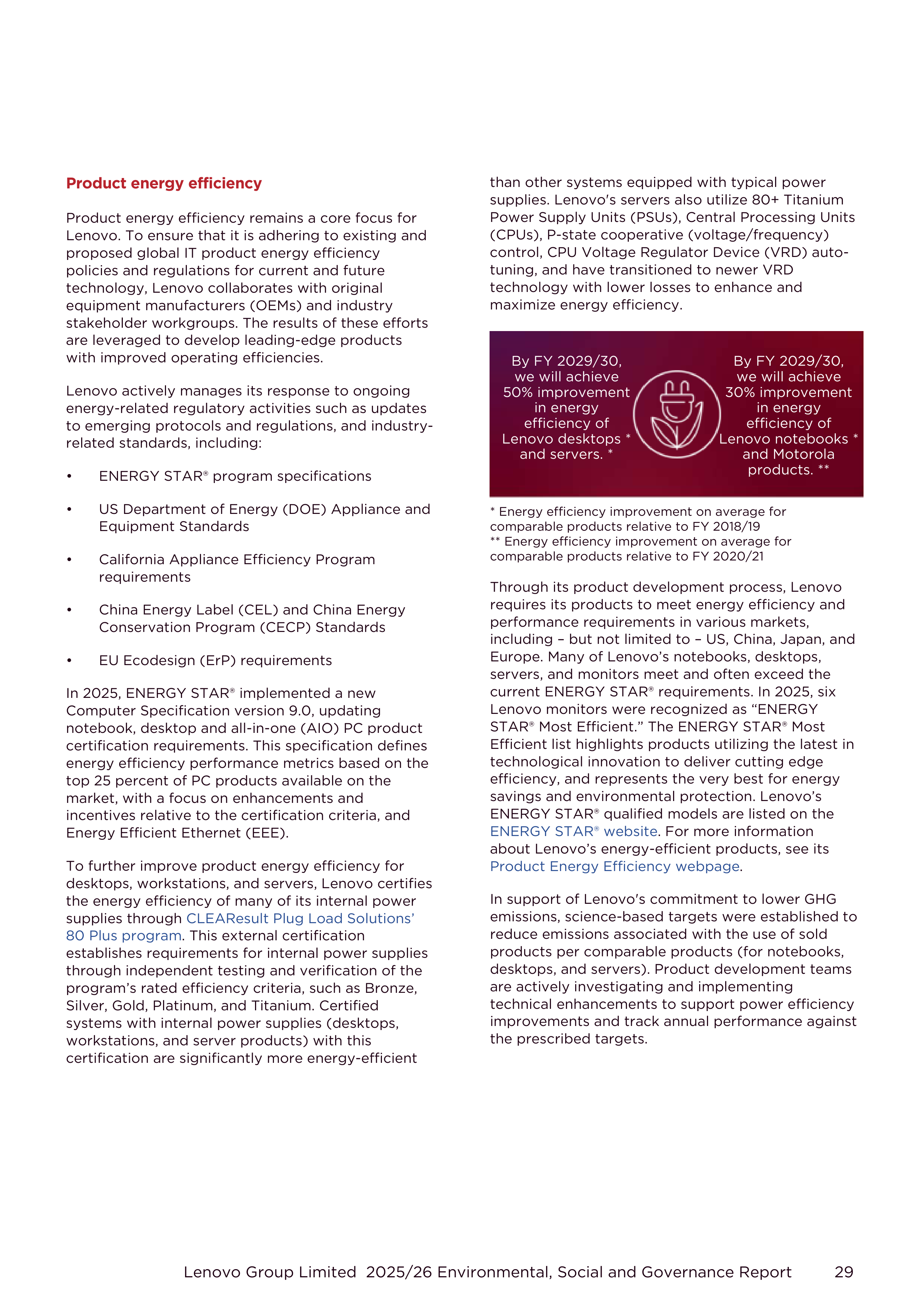 Lenovo Environmental Social Governance Report — page 29