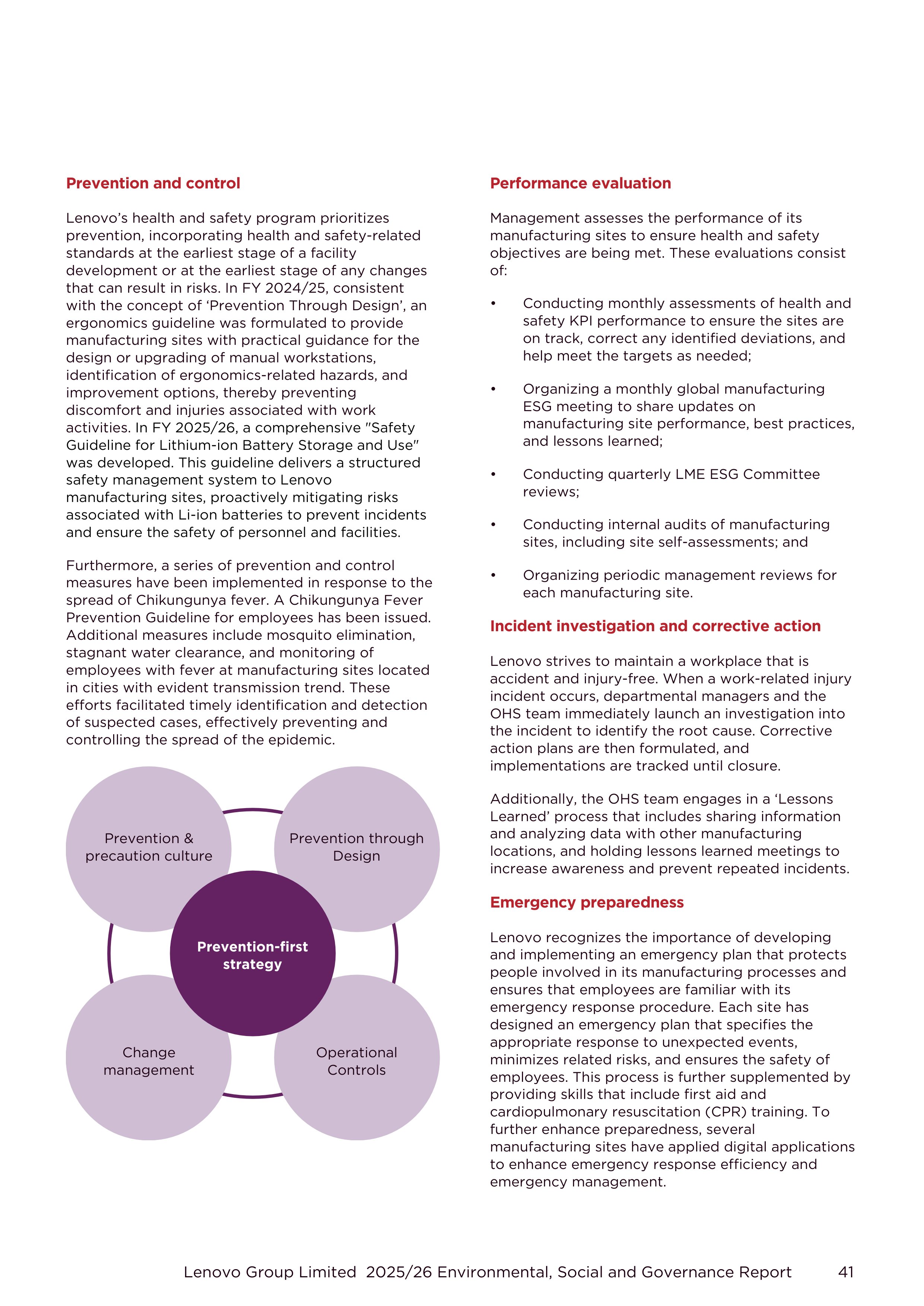 Lenovo Environmental Social Governance Report — page 41