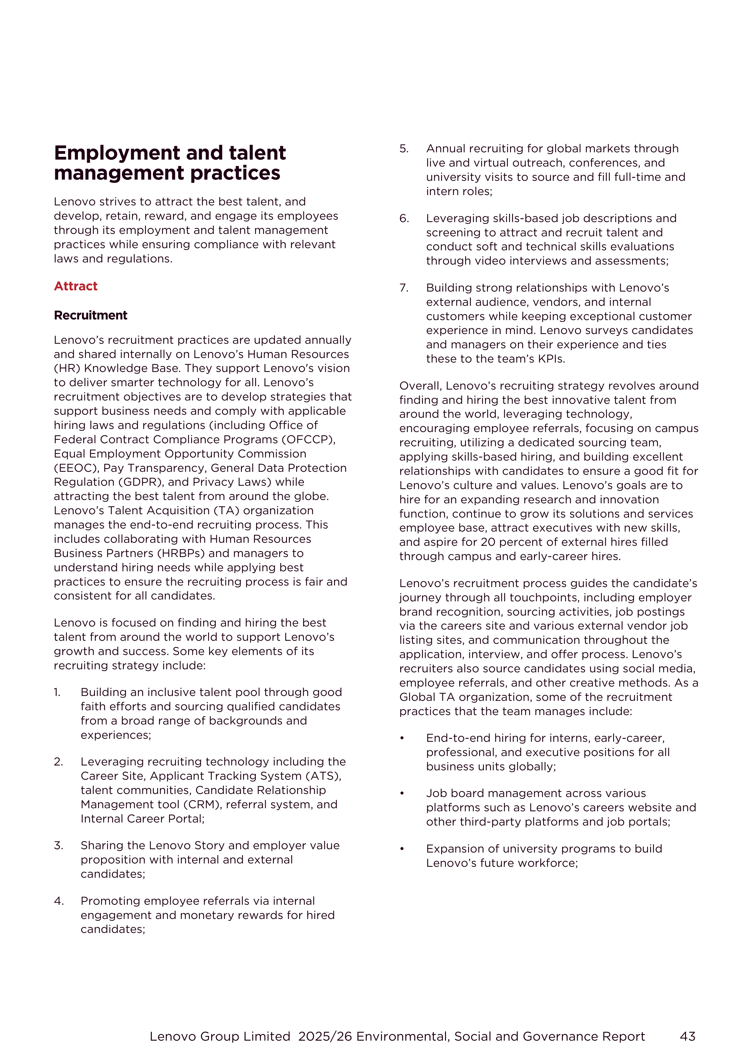Lenovo Environmental Social Governance Report — page 43