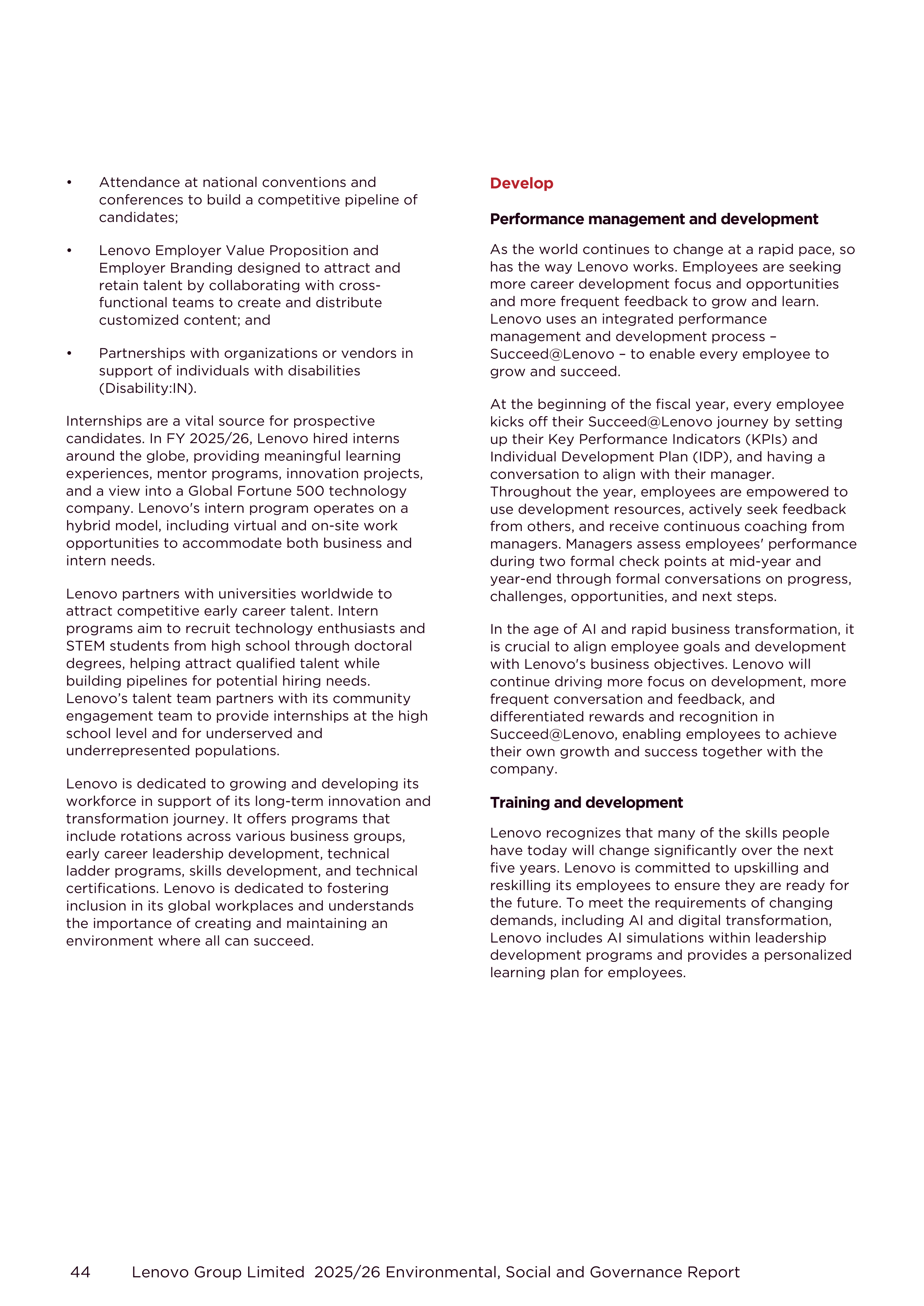 Lenovo Environmental Social Governance Report — page 44