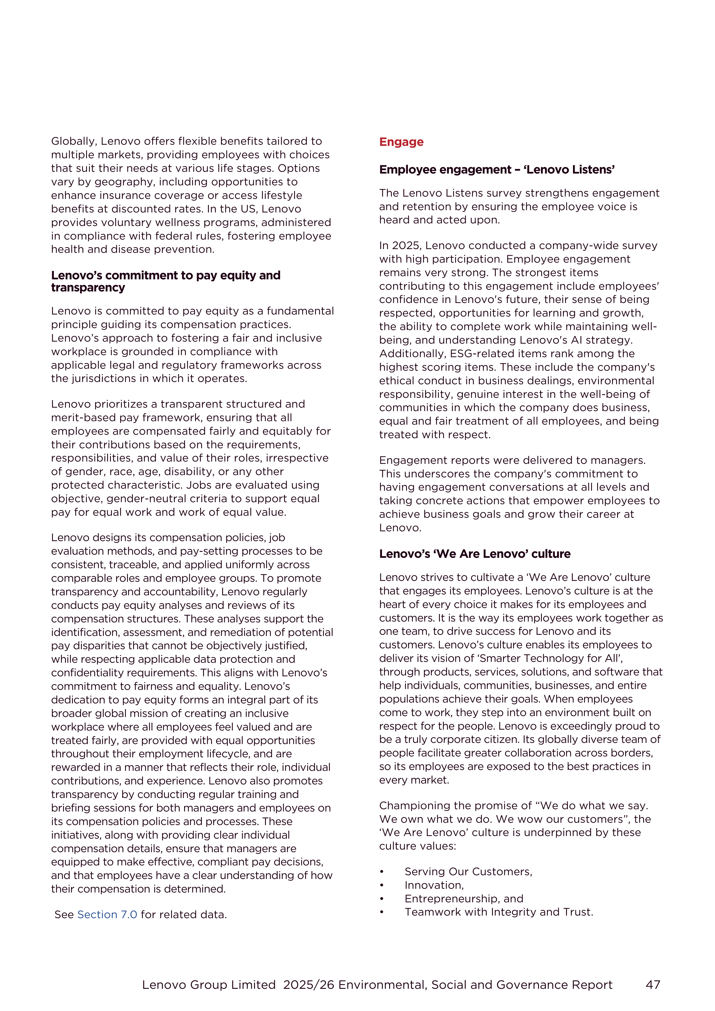 Lenovo Environmental Social Governance Report — page 47