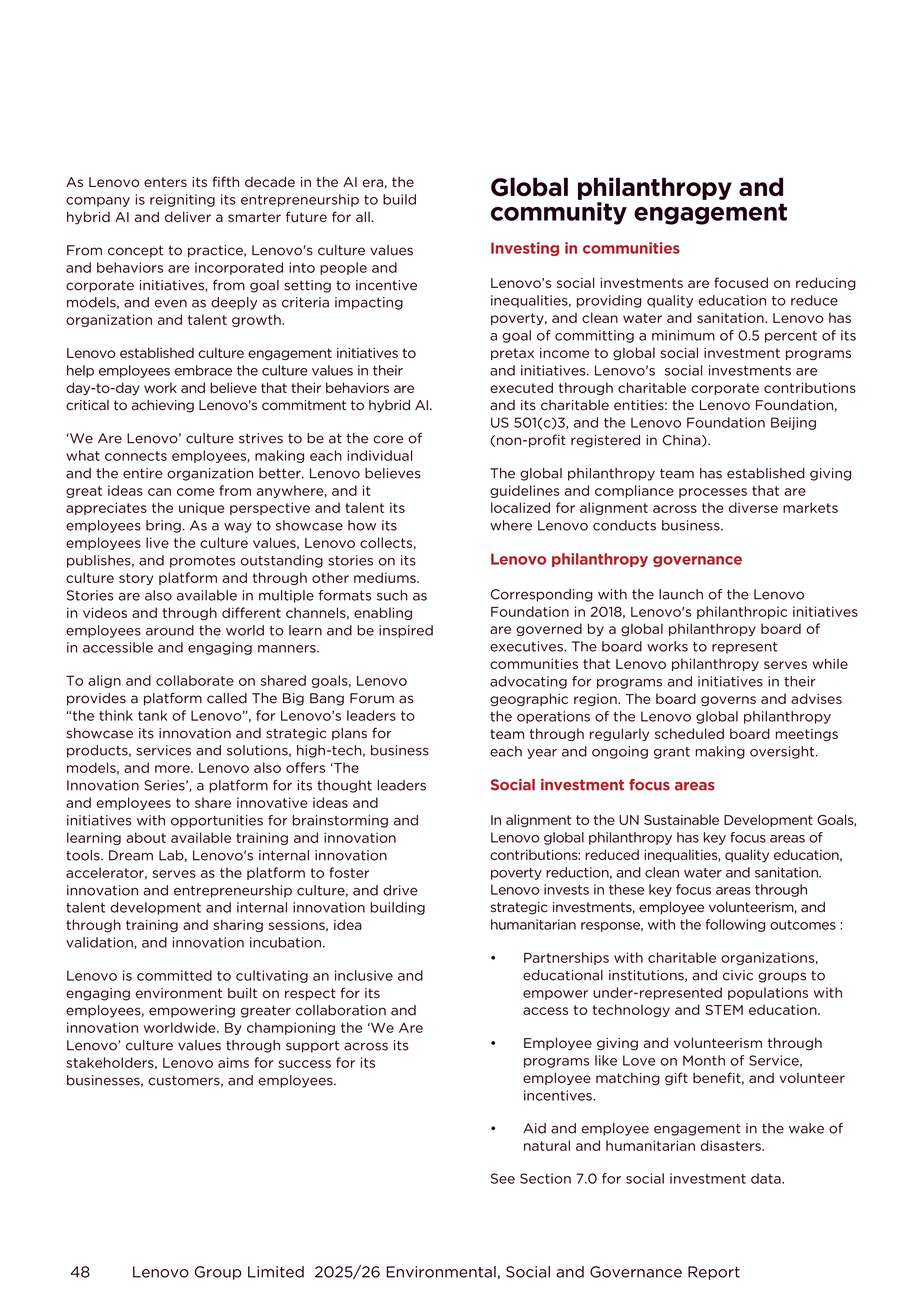 Lenovo Environmental Social Governance Report — page 48