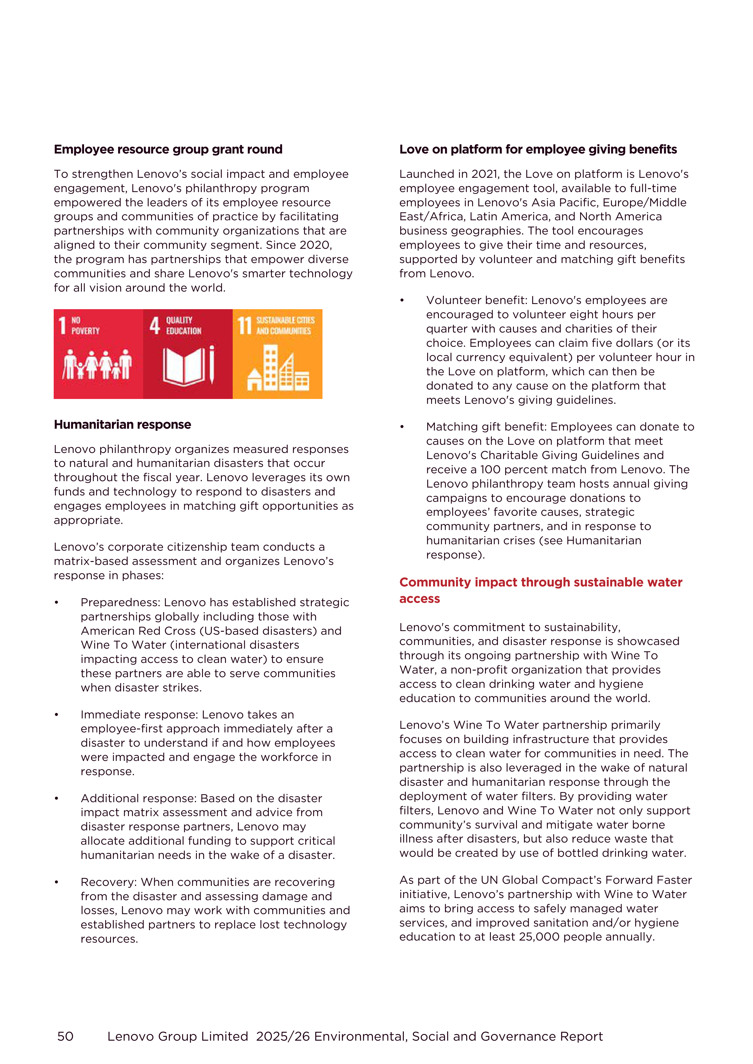Lenovo Environmental Social Governance Report — page 50
