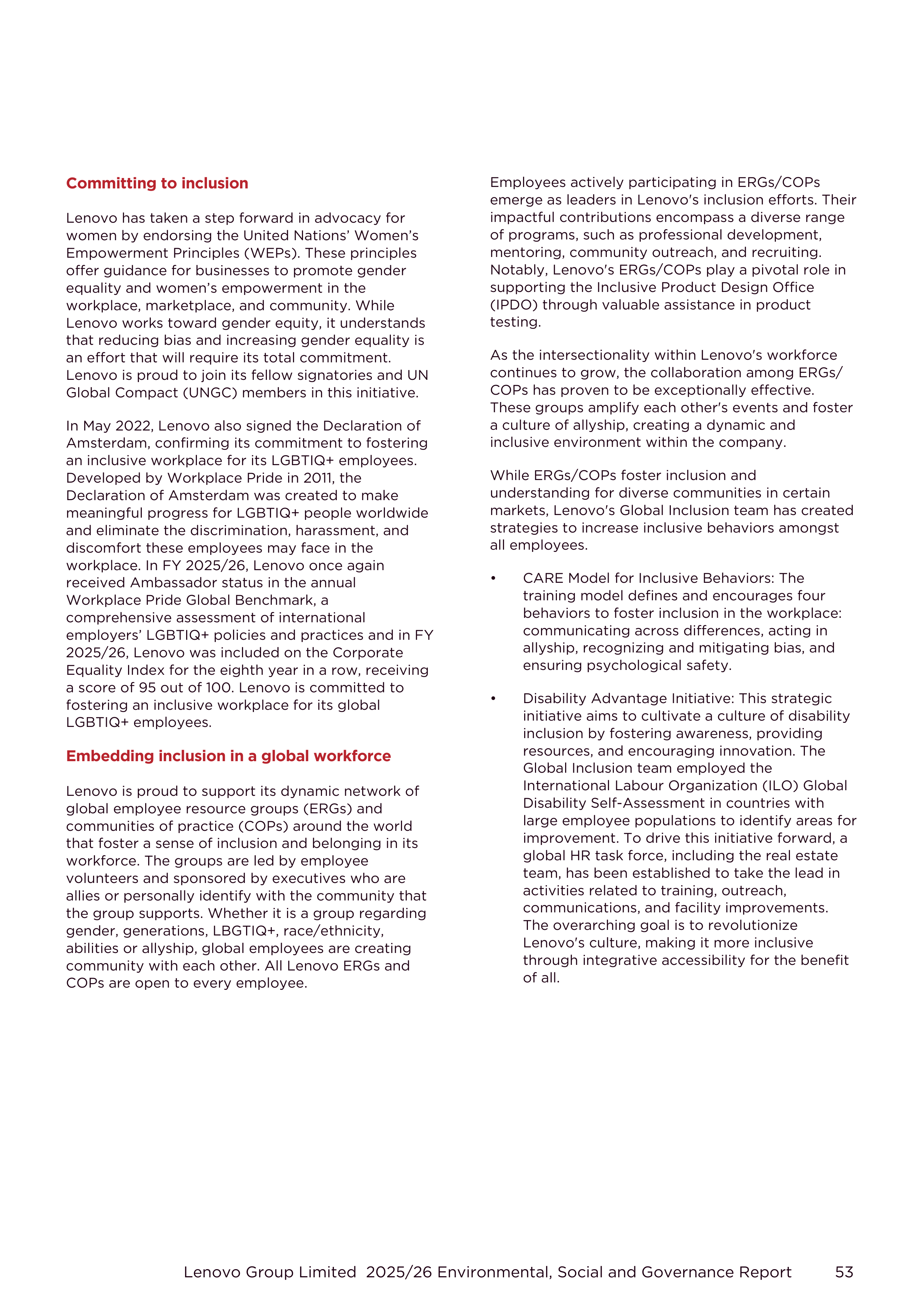 Lenovo Environmental Social Governance Report — page 53