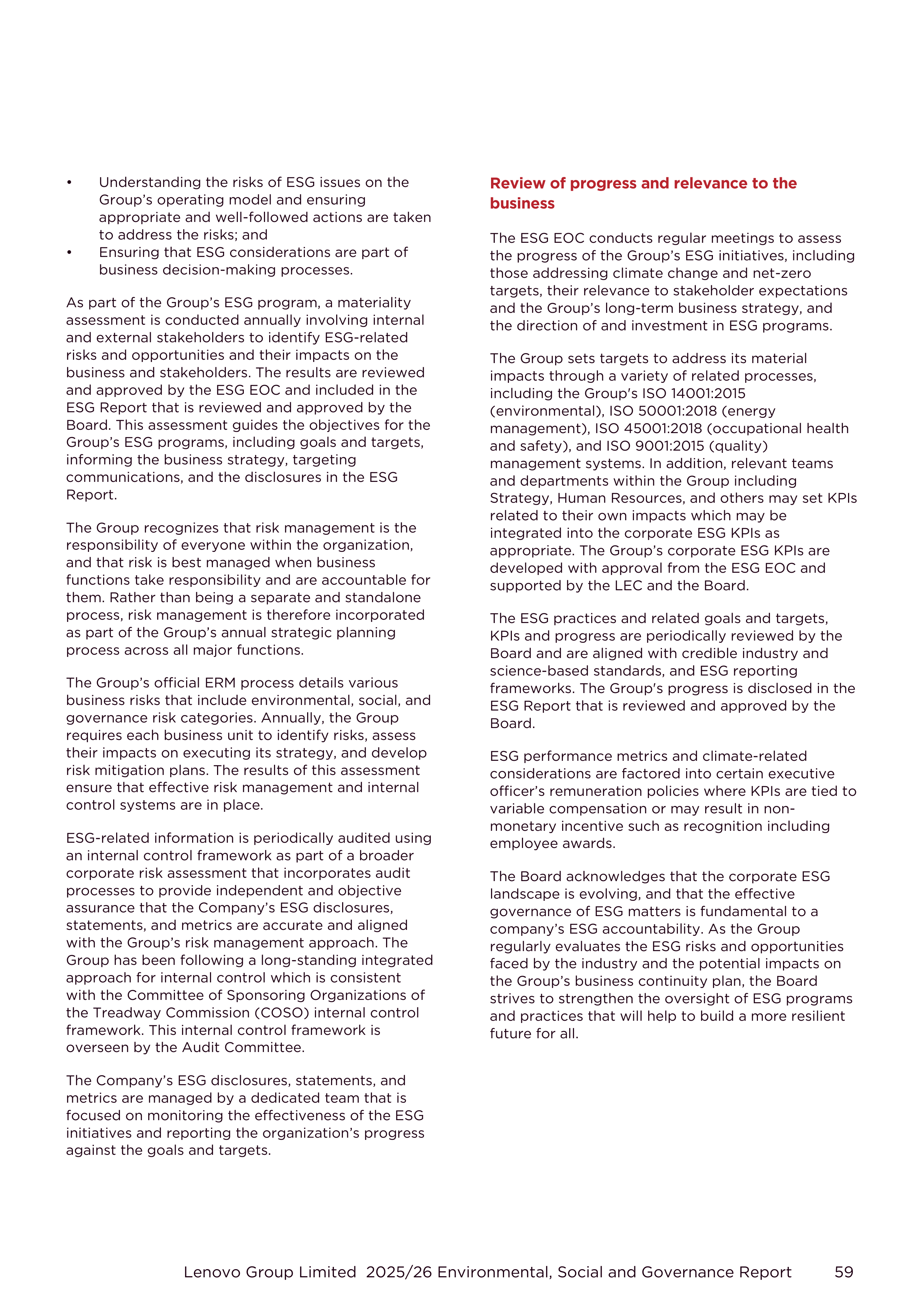 Lenovo Environmental Social Governance Report — page 59