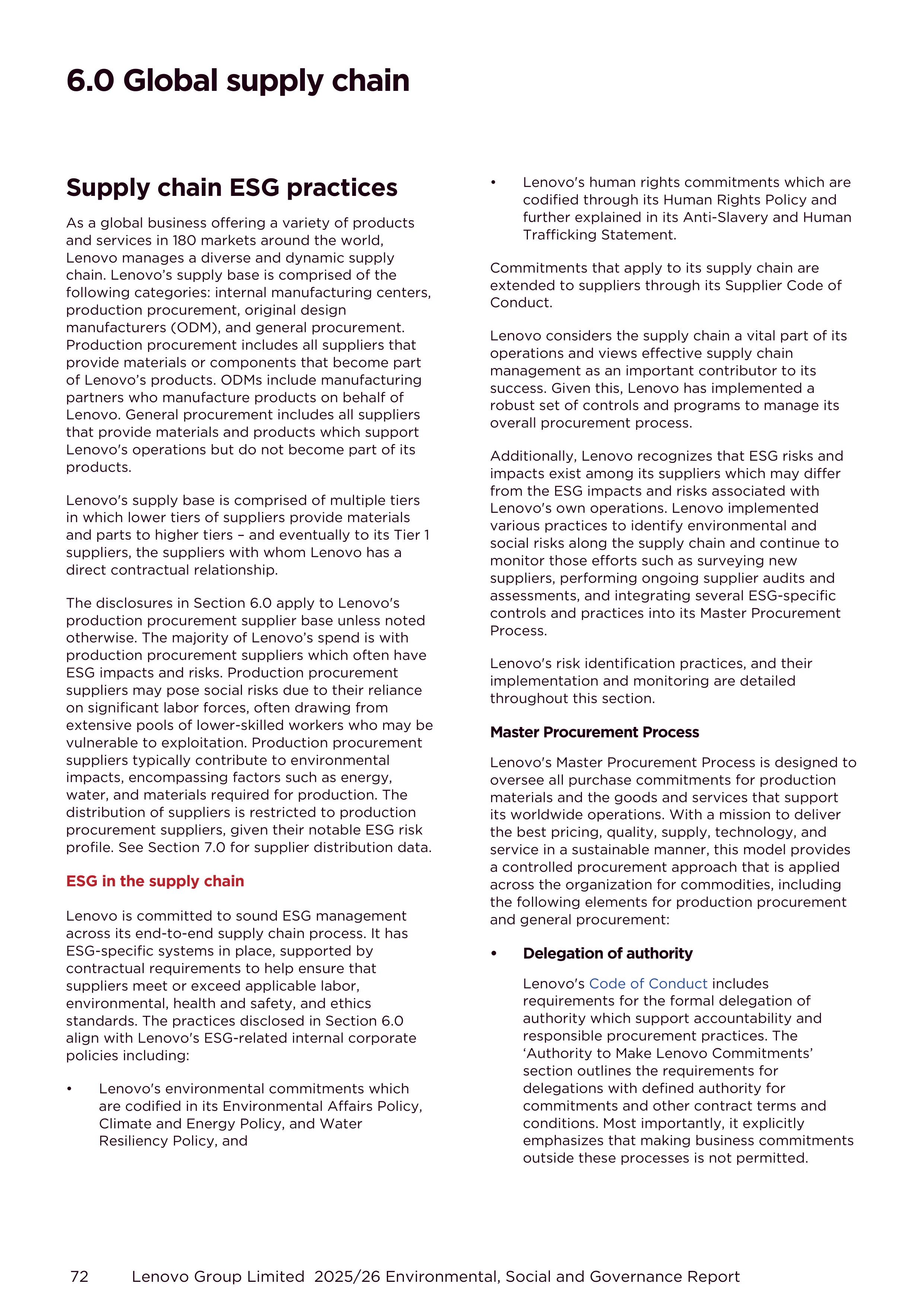 Lenovo Environmental Social Governance Report — page 72