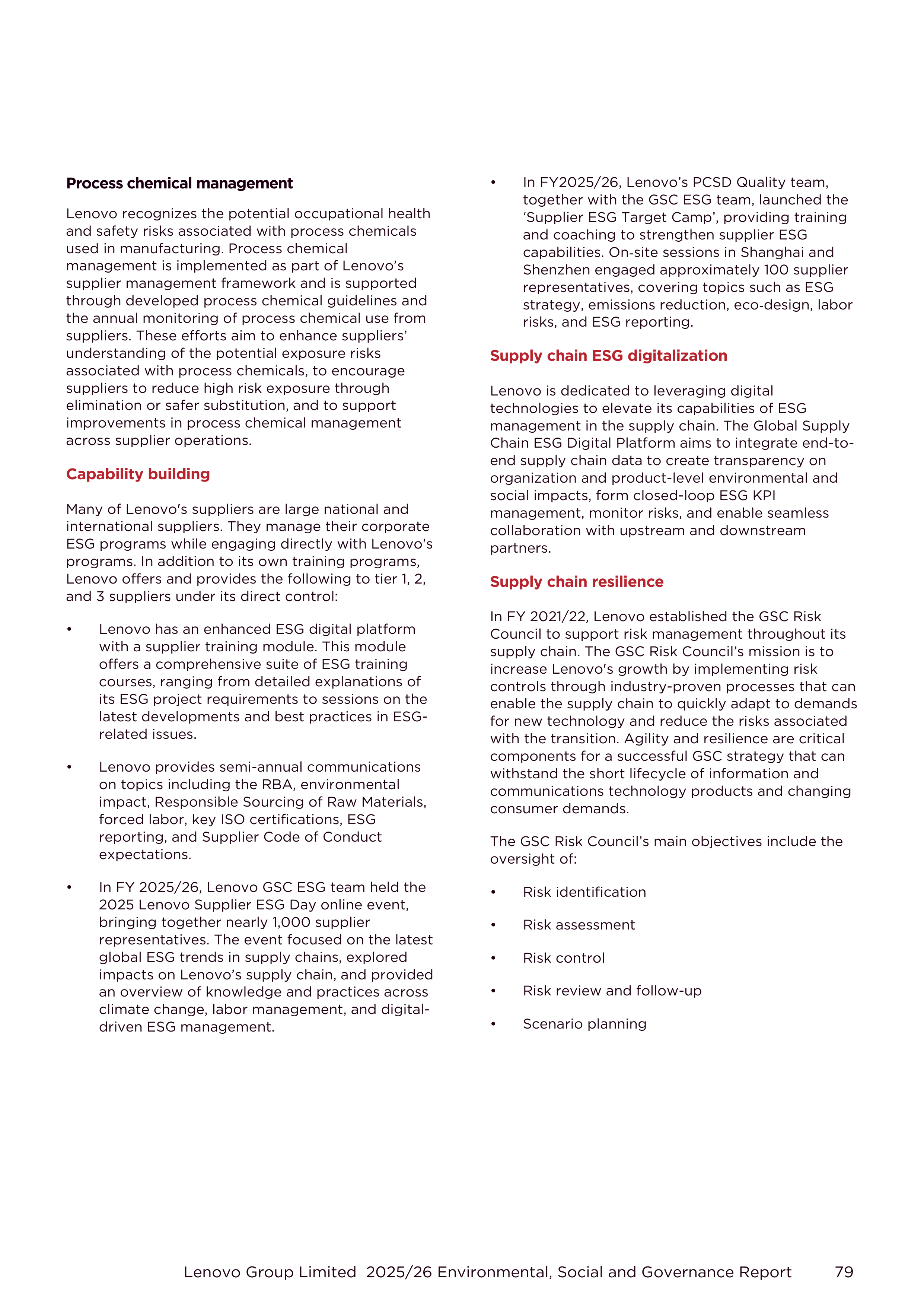 Lenovo Environmental Social Governance Report — page 79