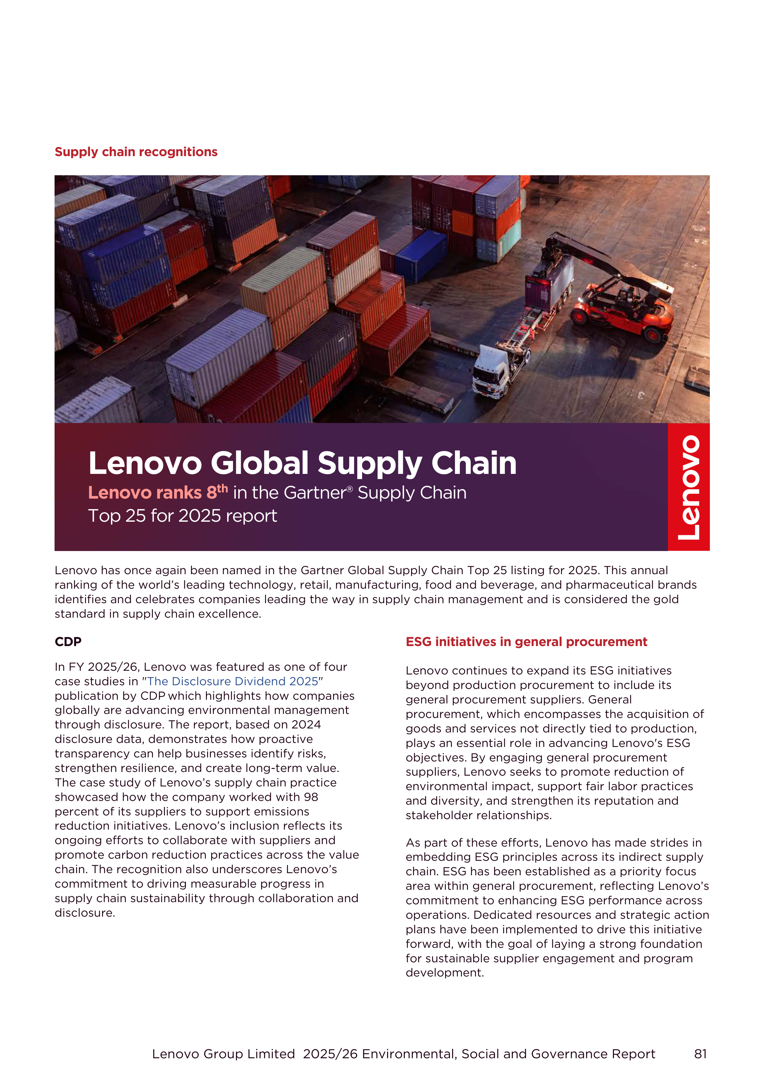 Lenovo Environmental Social Governance Report — page 81