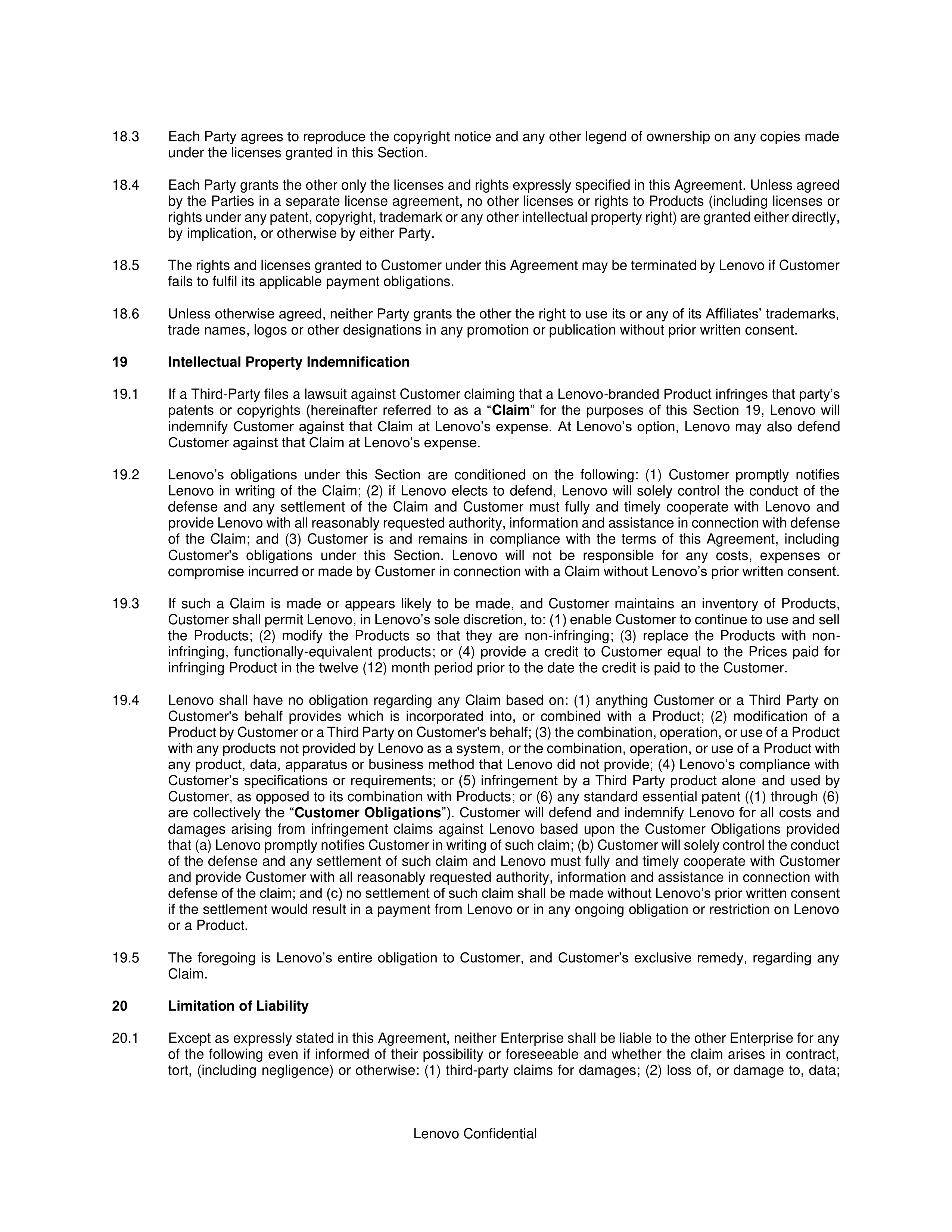 Lenovo Framework Agreement — page 10