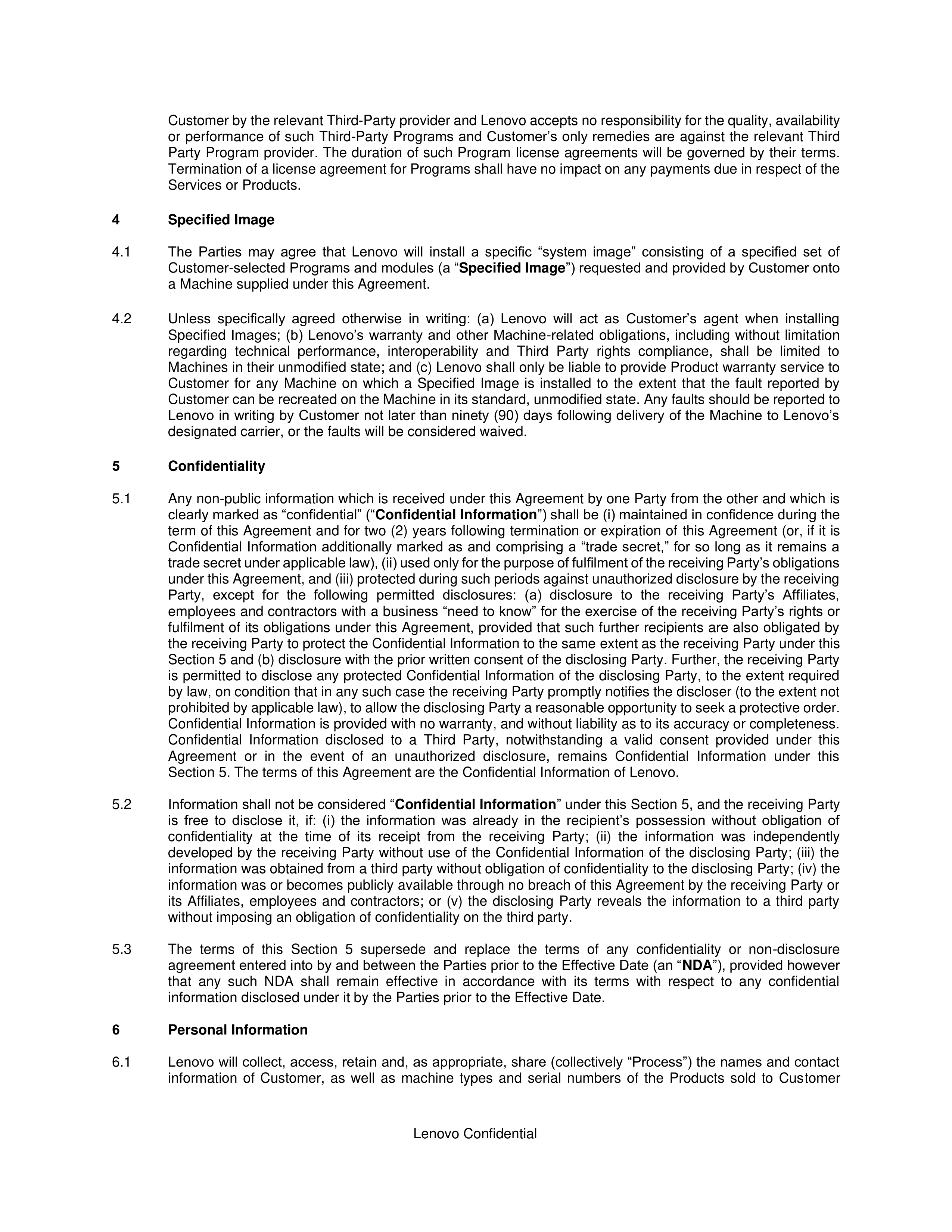 Lenovo Framework Agreement — page 3