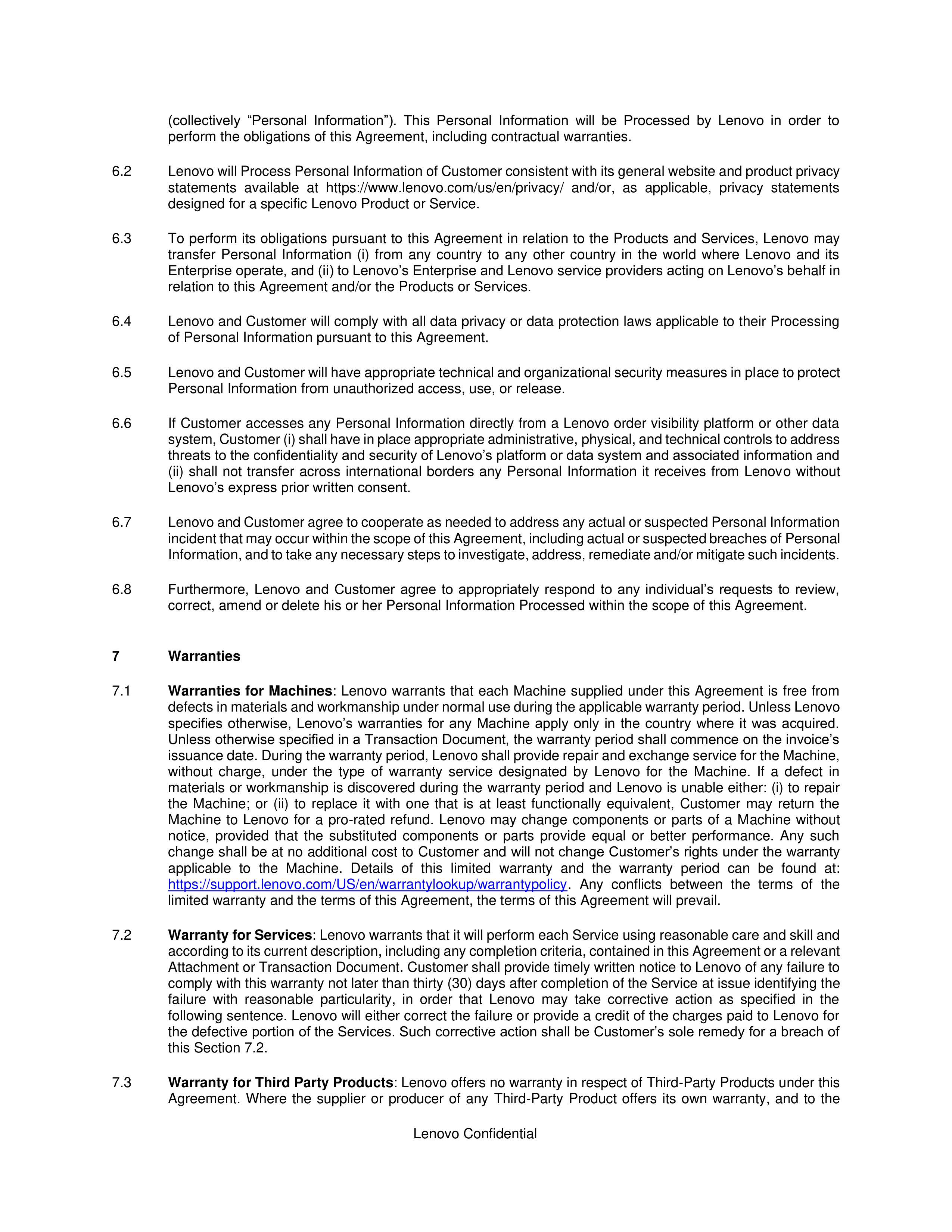 Lenovo Framework Agreement — page 4
