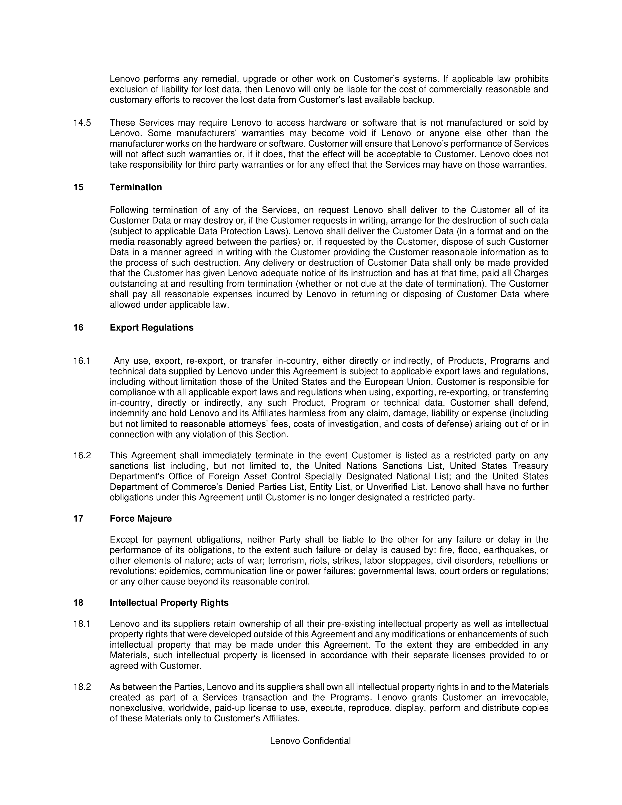 Lenovo Framework Agreement — page 9