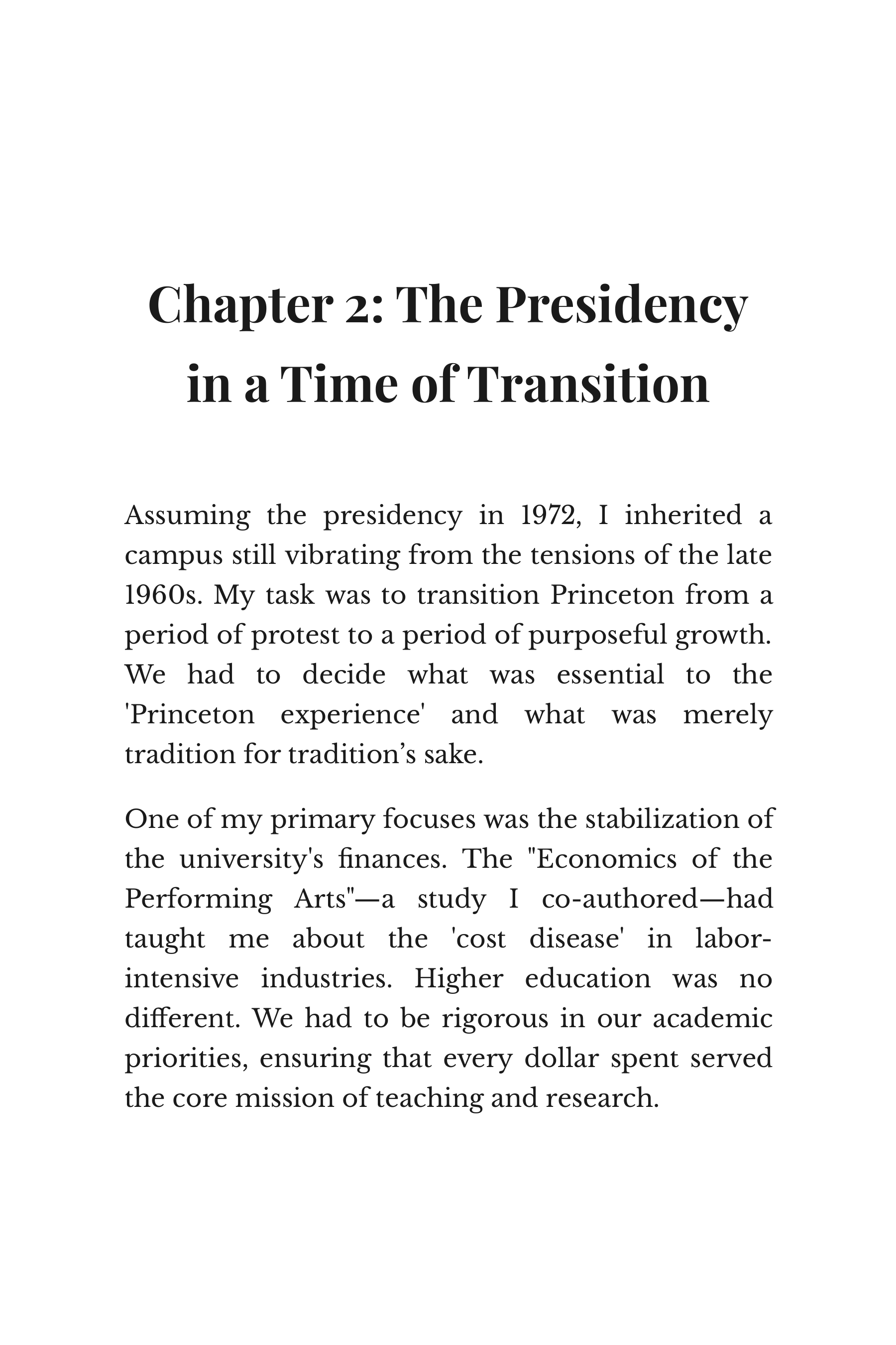 Lessons Learned by William Bowen Princeton University President Autobiography — page 5