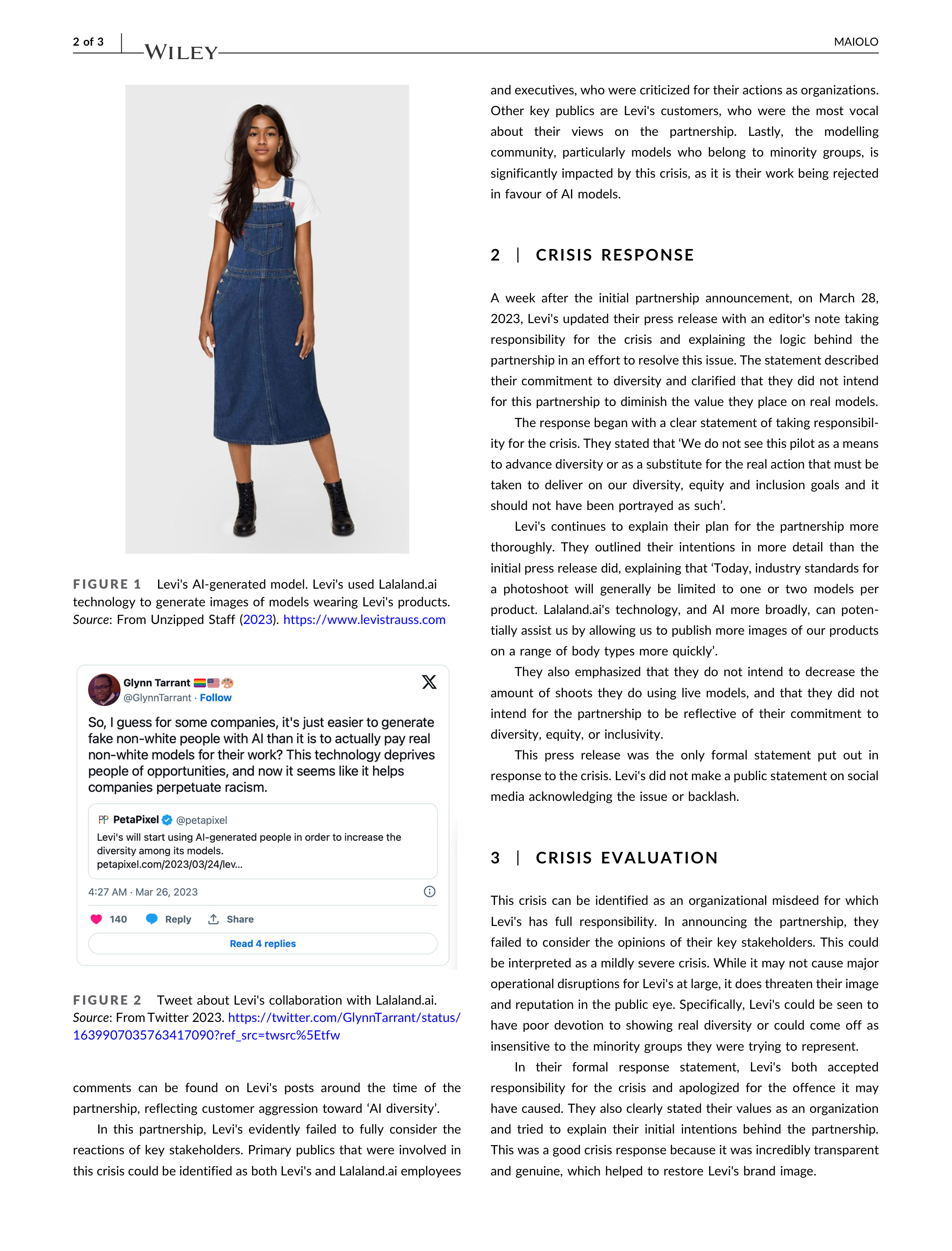 Levis Case Study — page 2