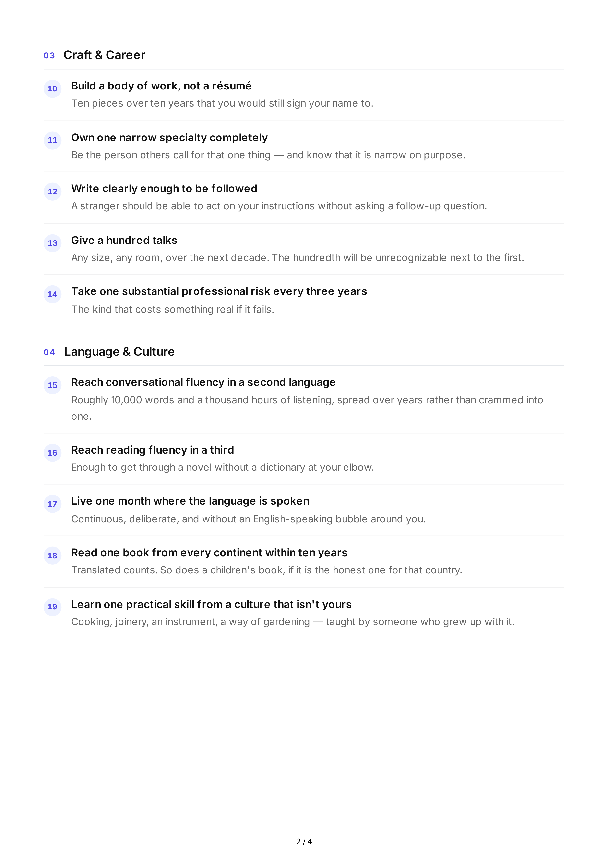 Lifelong Learning Life Goals — page 2