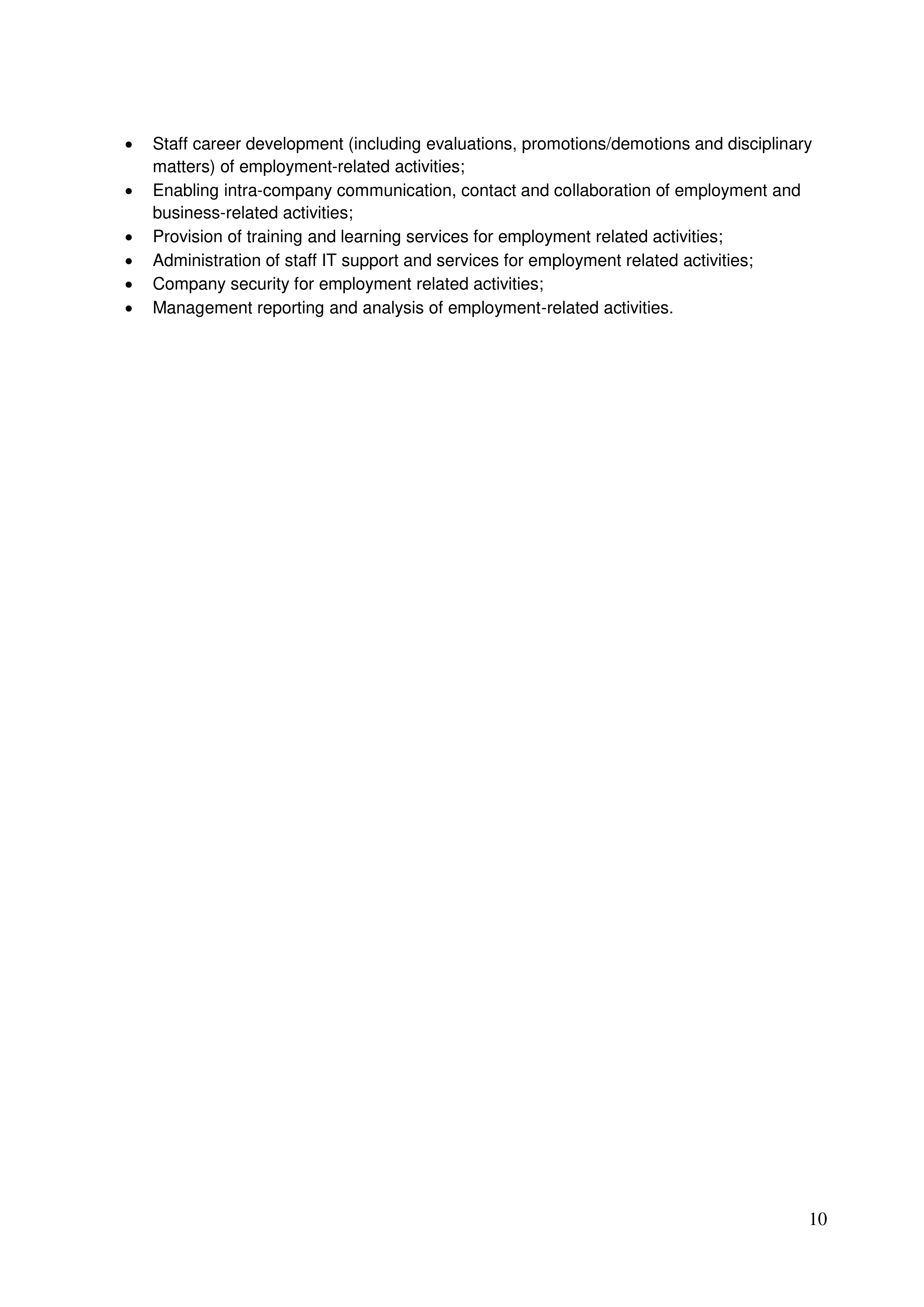 LinkedIn Global Candidate Privacy Notice — page 10