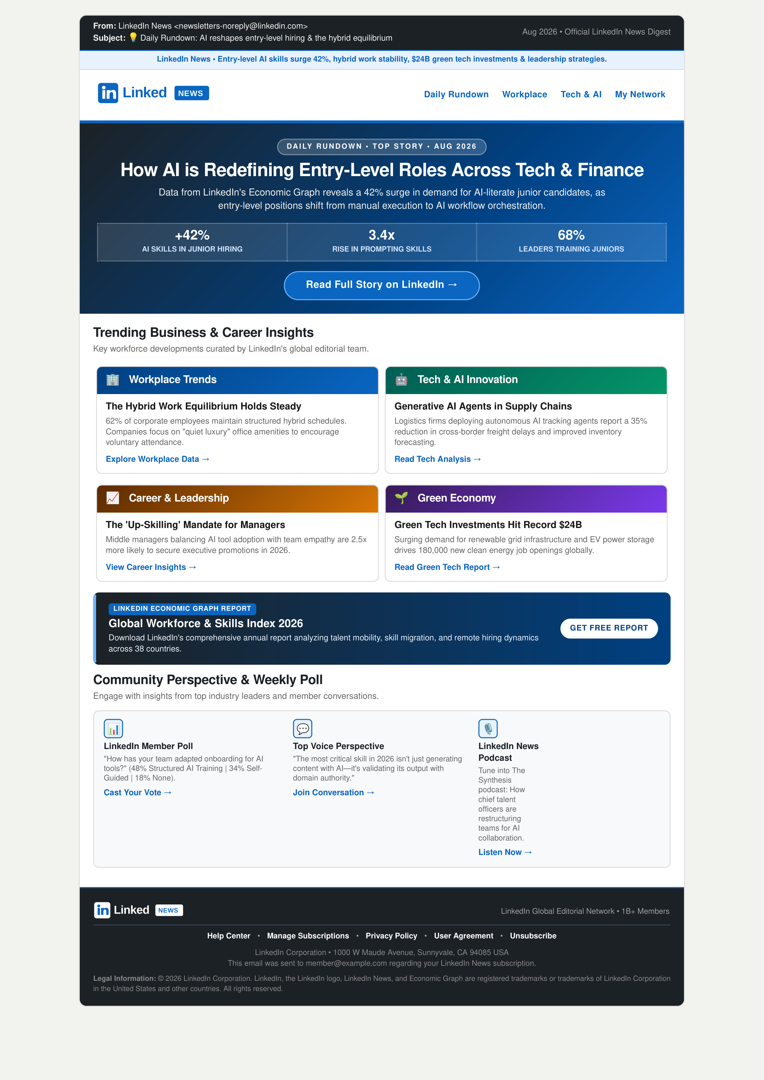 LinkedIn News Email Newsletter — page 1