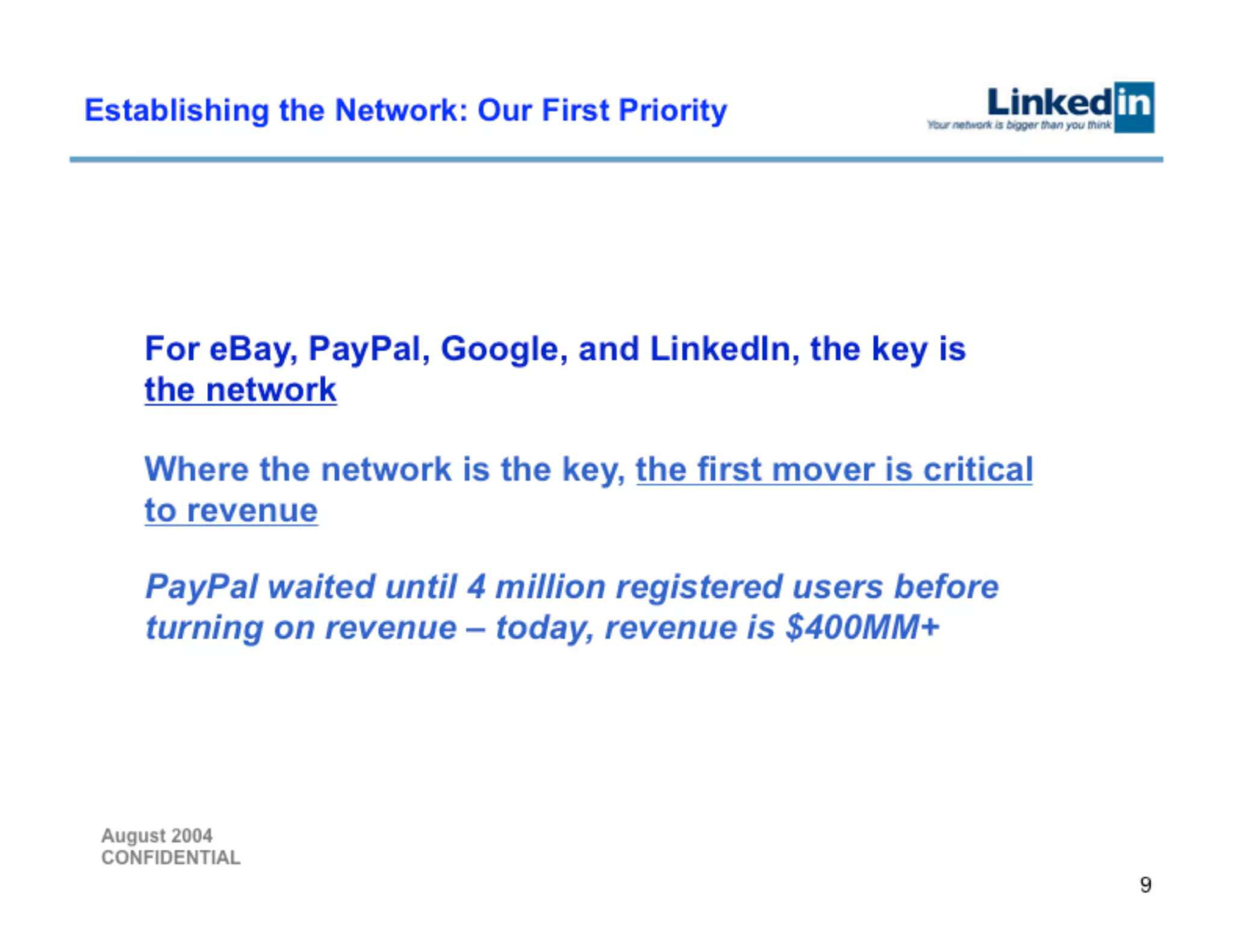 LinkedIn Series B Pitch Deck — page 9