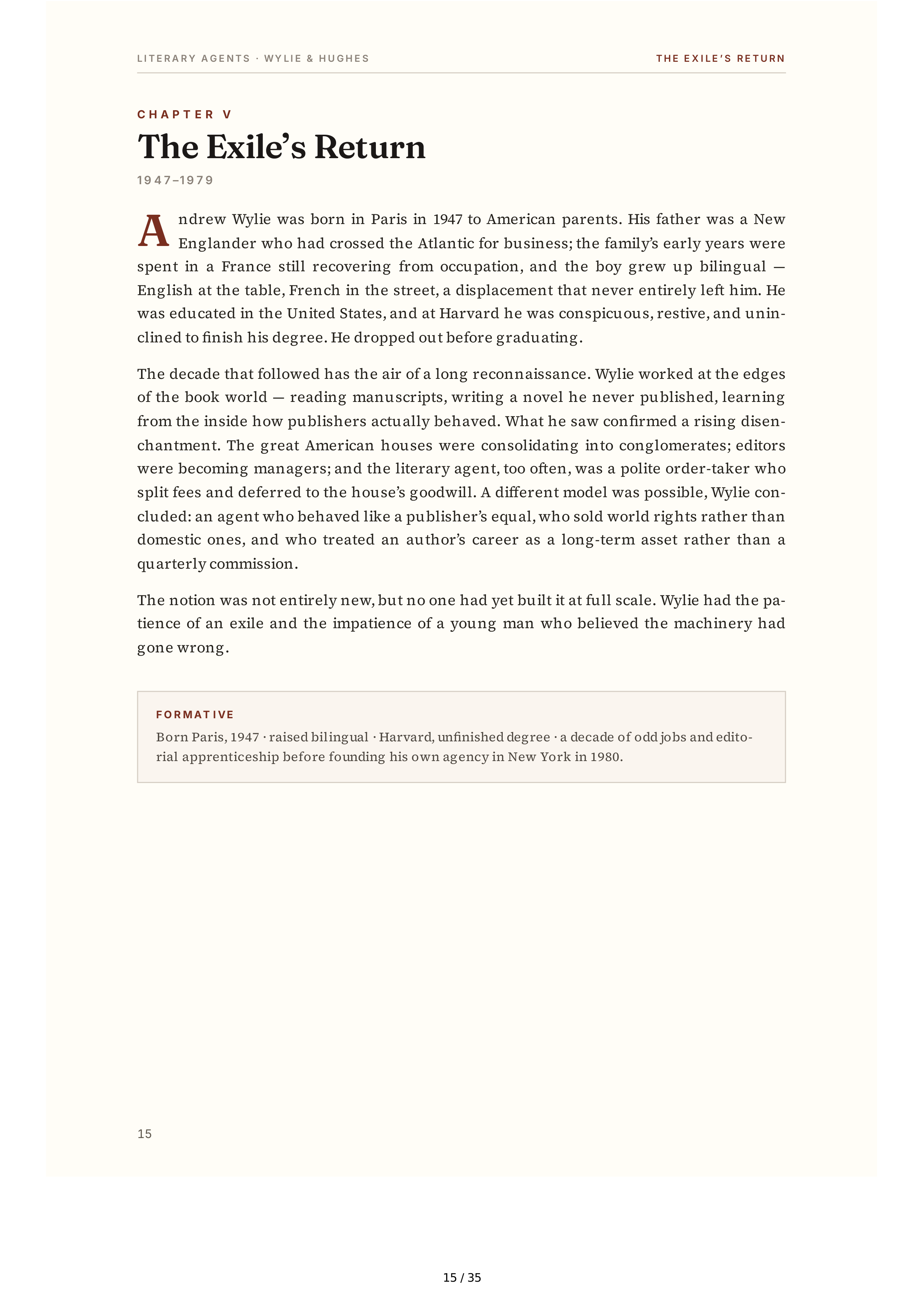 Literary Agents Andrew Wylie Ted Hughes The Unauthorised Life Biography — page 15