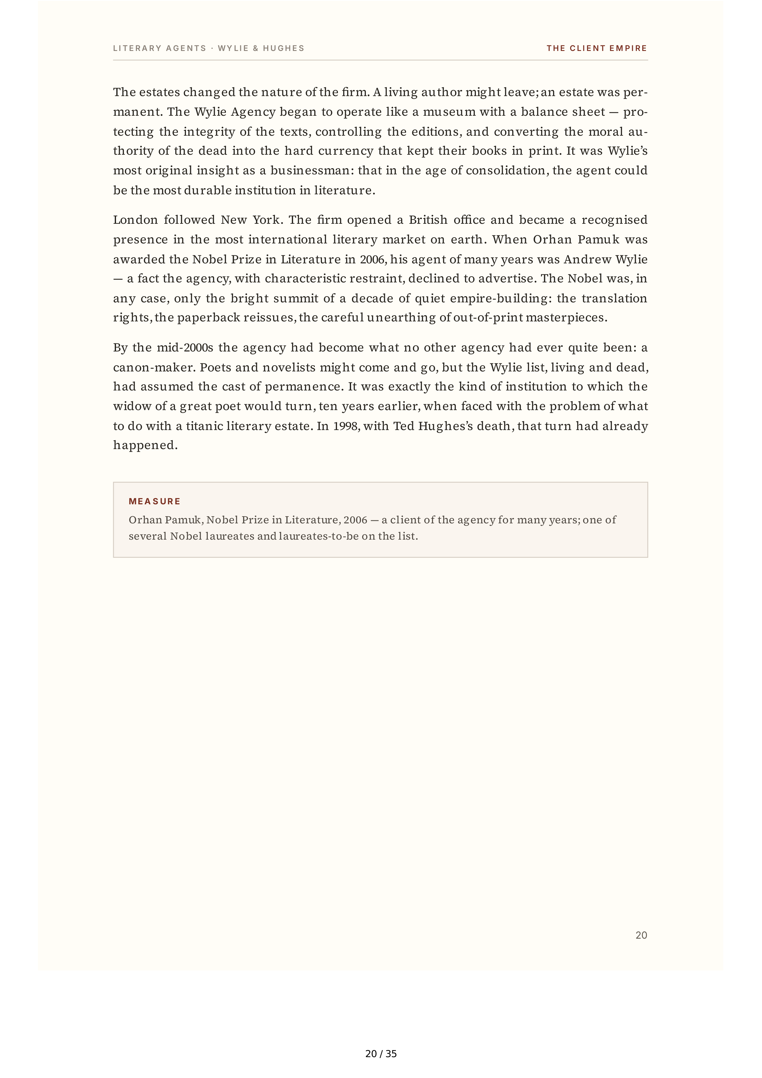 Literary Agents Andrew Wylie Ted Hughes The Unauthorised Life Biography — page 20
