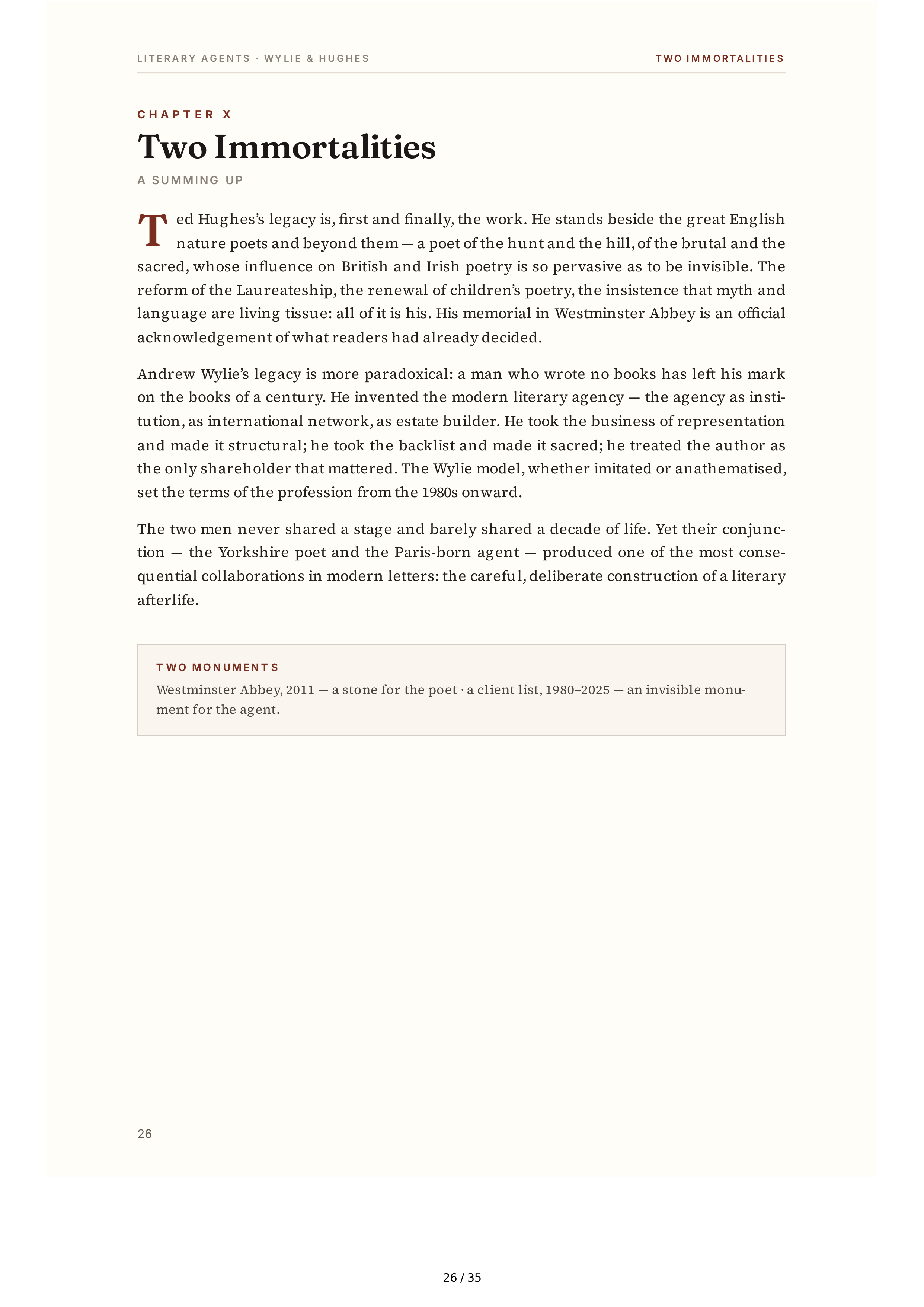 Literary Agents Andrew Wylie Ted Hughes The Unauthorised Life Biography — page 26