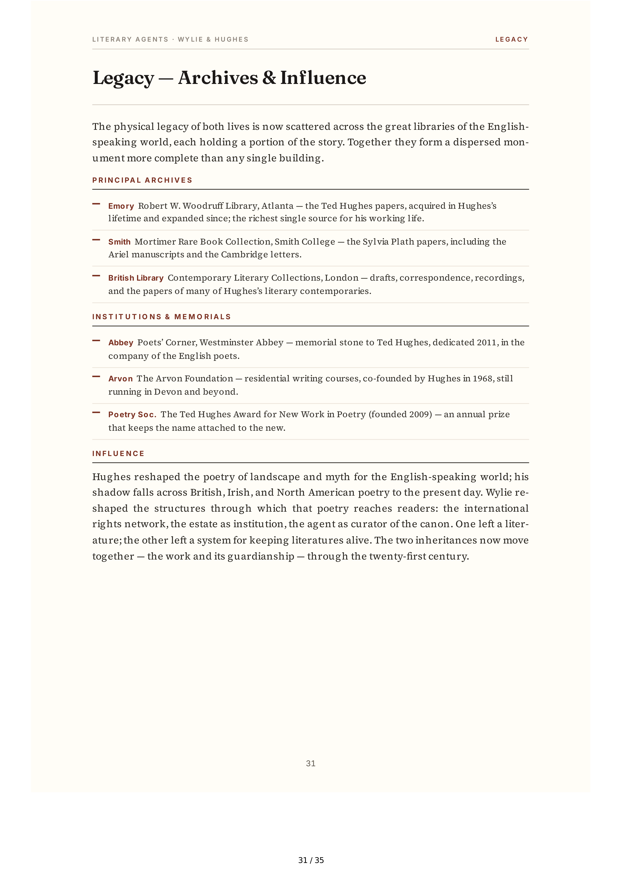 Literary Agents Andrew Wylie Ted Hughes The Unauthorised Life Biography — page 31