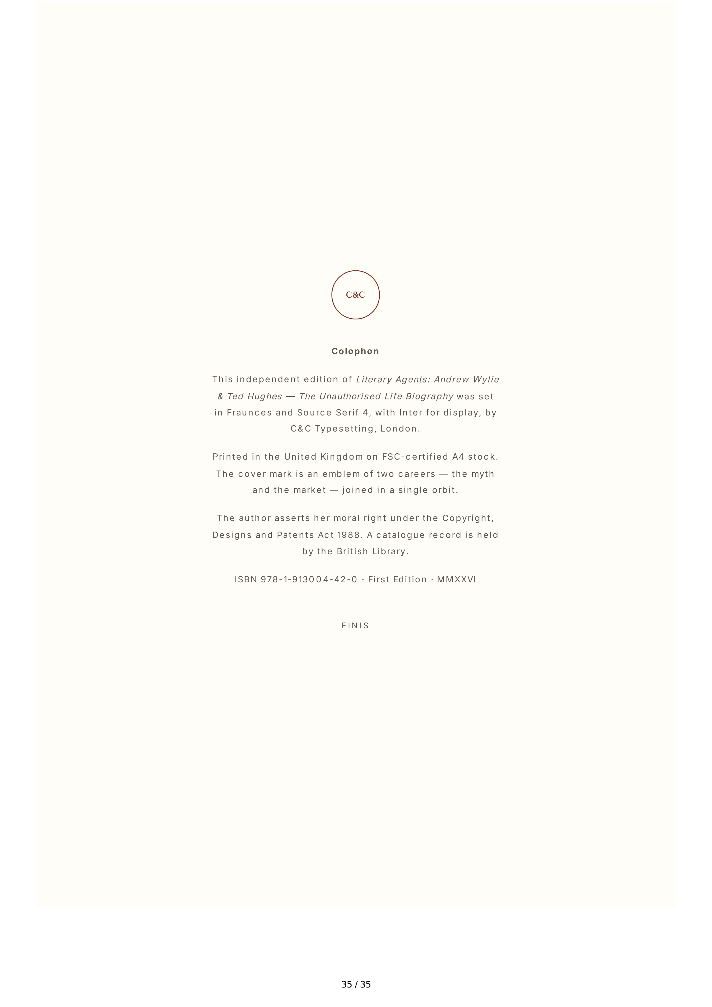Literary Agents Andrew Wylie Ted Hughes The Unauthorised Life Biography — page 35