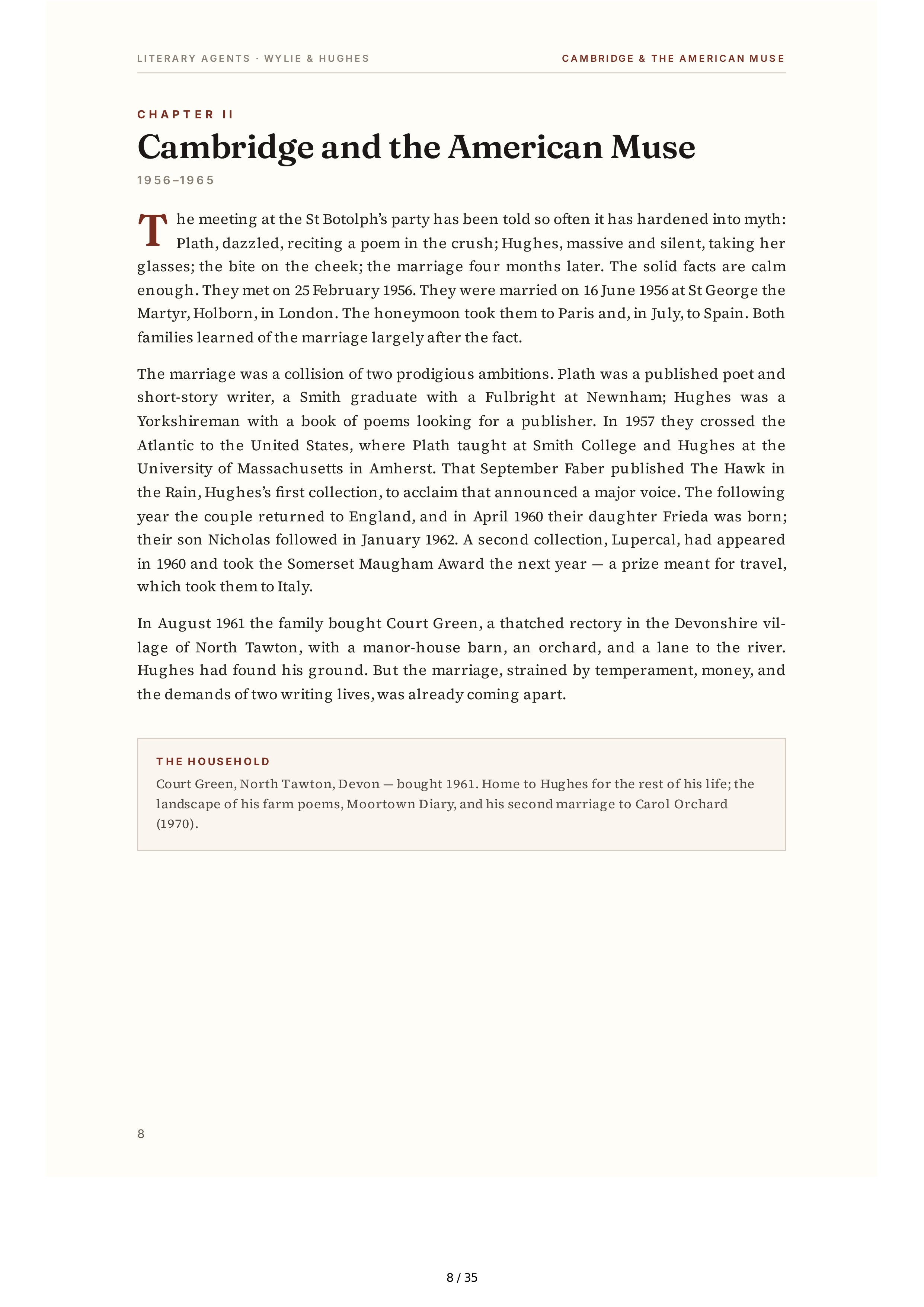Literary Agents Andrew Wylie Ted Hughes The Unauthorised Life Biography — page 8