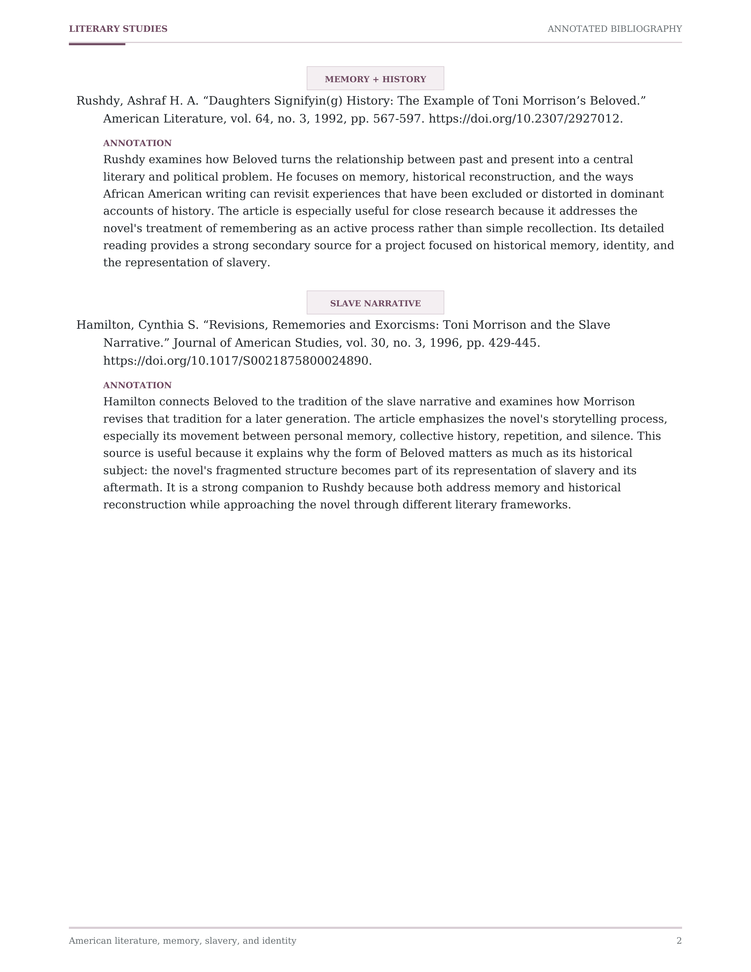 Literature Annotated Bibliography — page 2