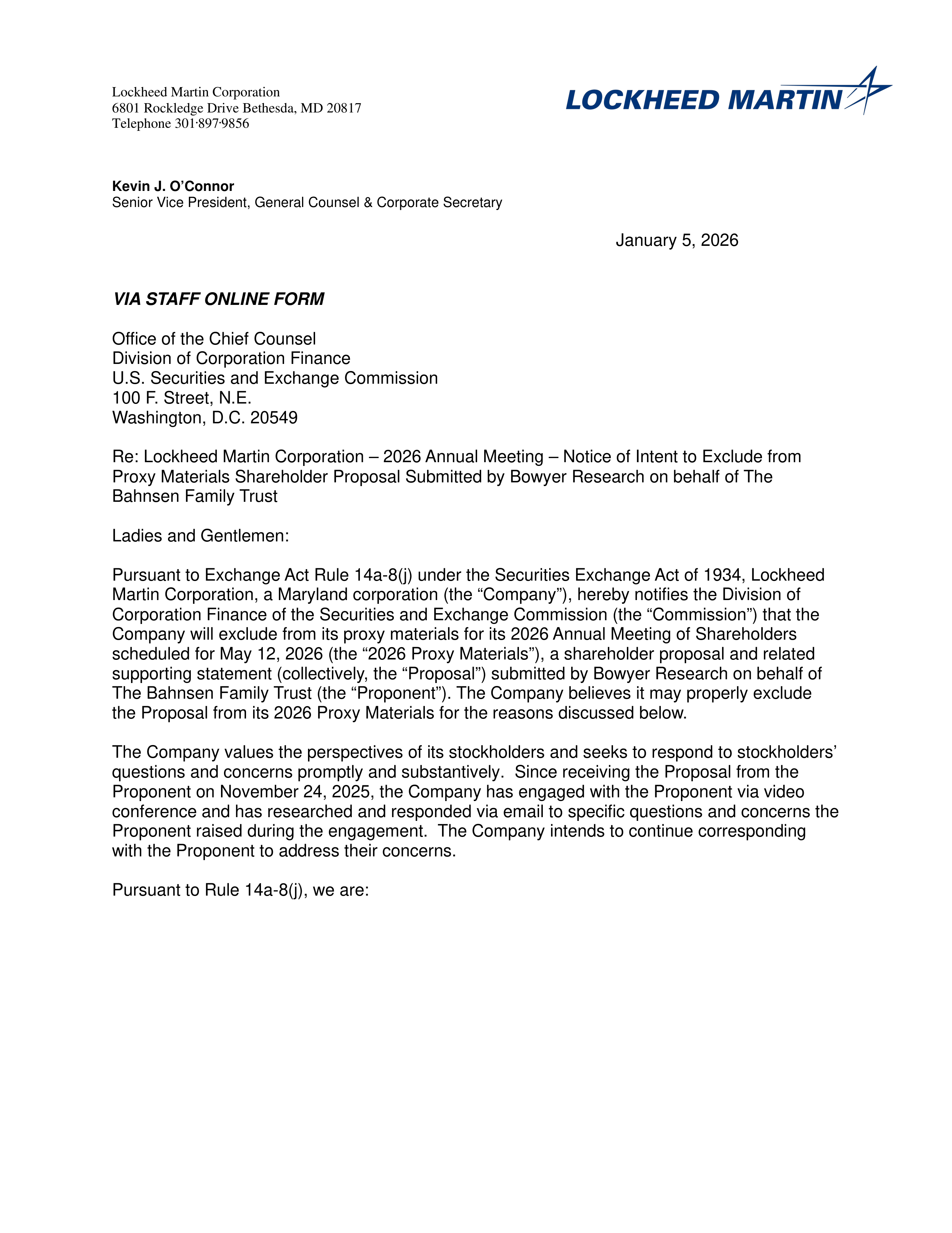 Lockheed Martin Proposal  — page 2