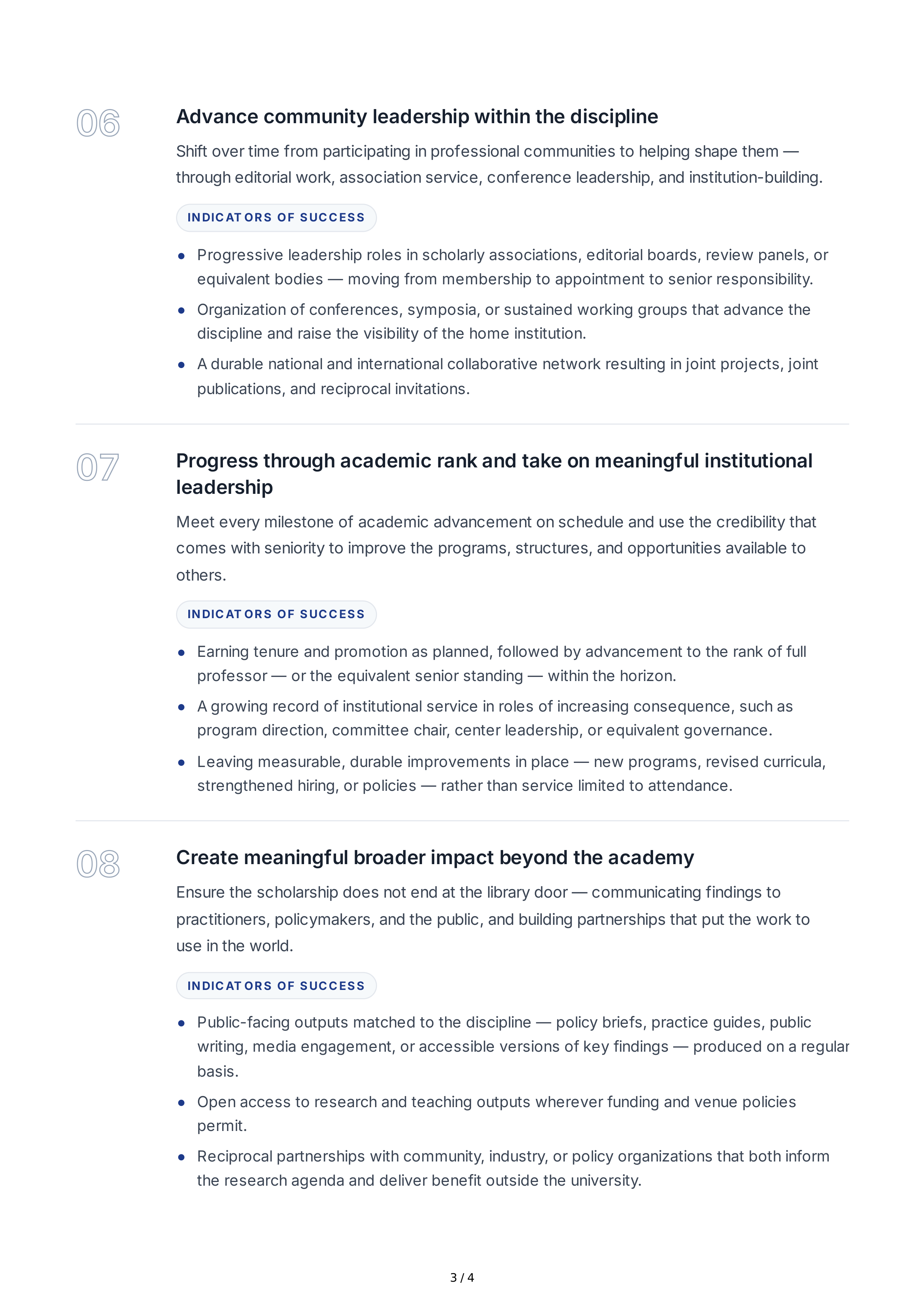 Long-Term Academic Career Goals — page 3