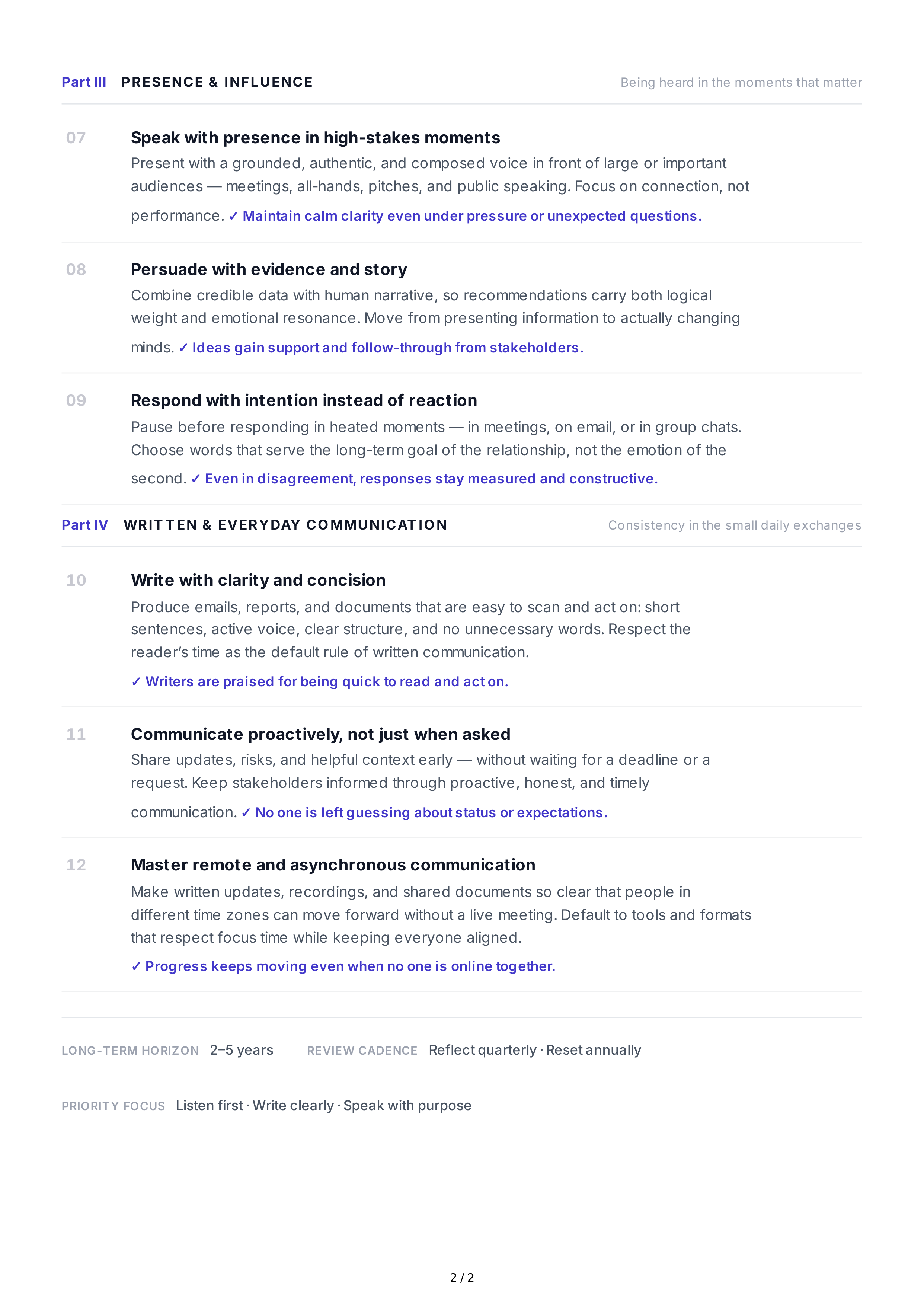 Long-Term Communication Goals — page 2